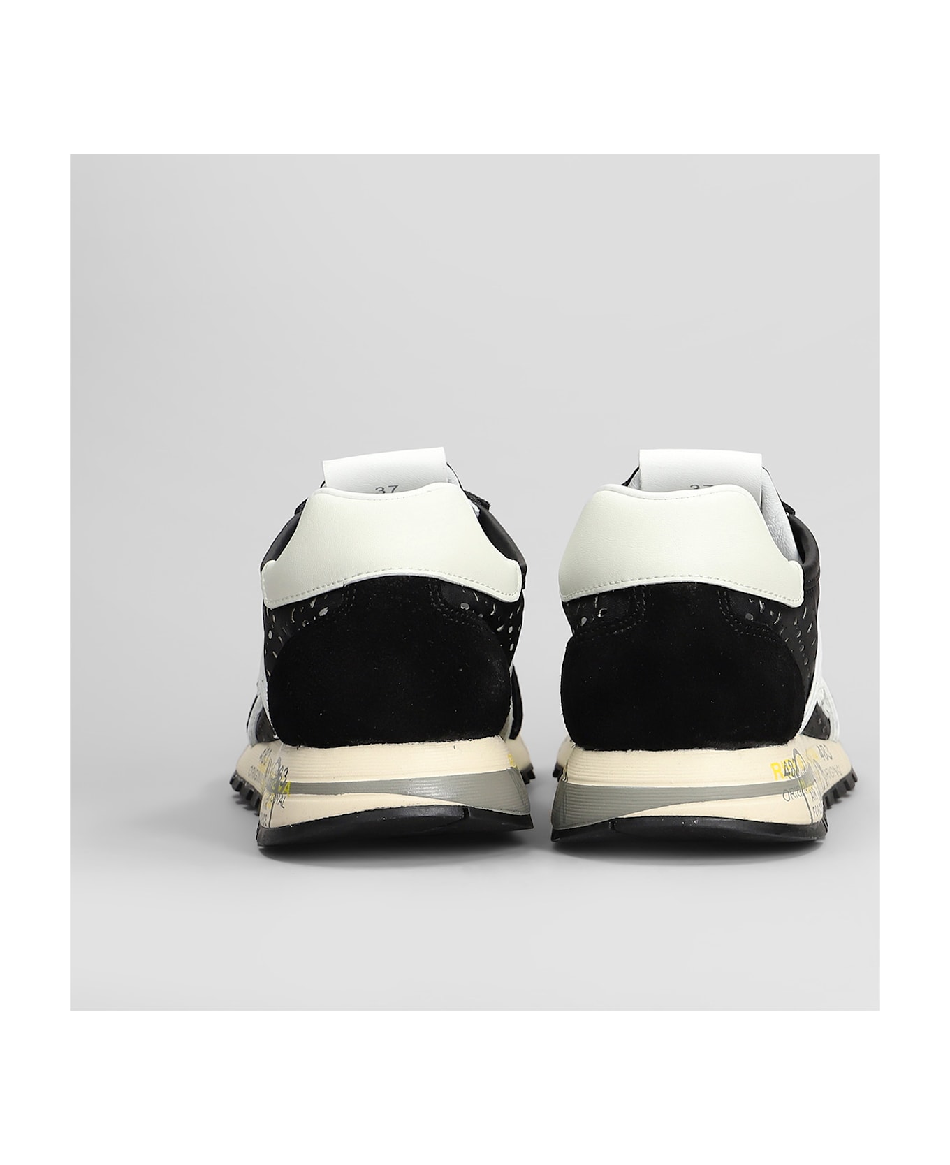 Premiata Lucy Sneakers In Black Suede And Fabric - black