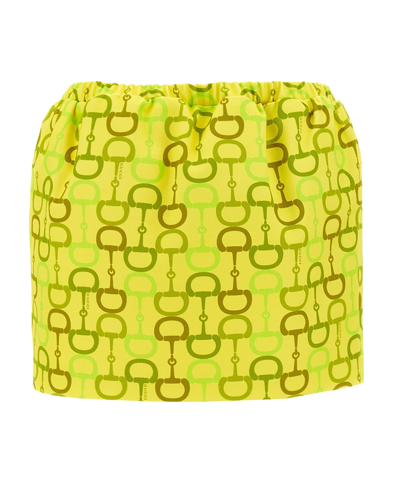 Gucci Horsebit Print Skirt - Yellow