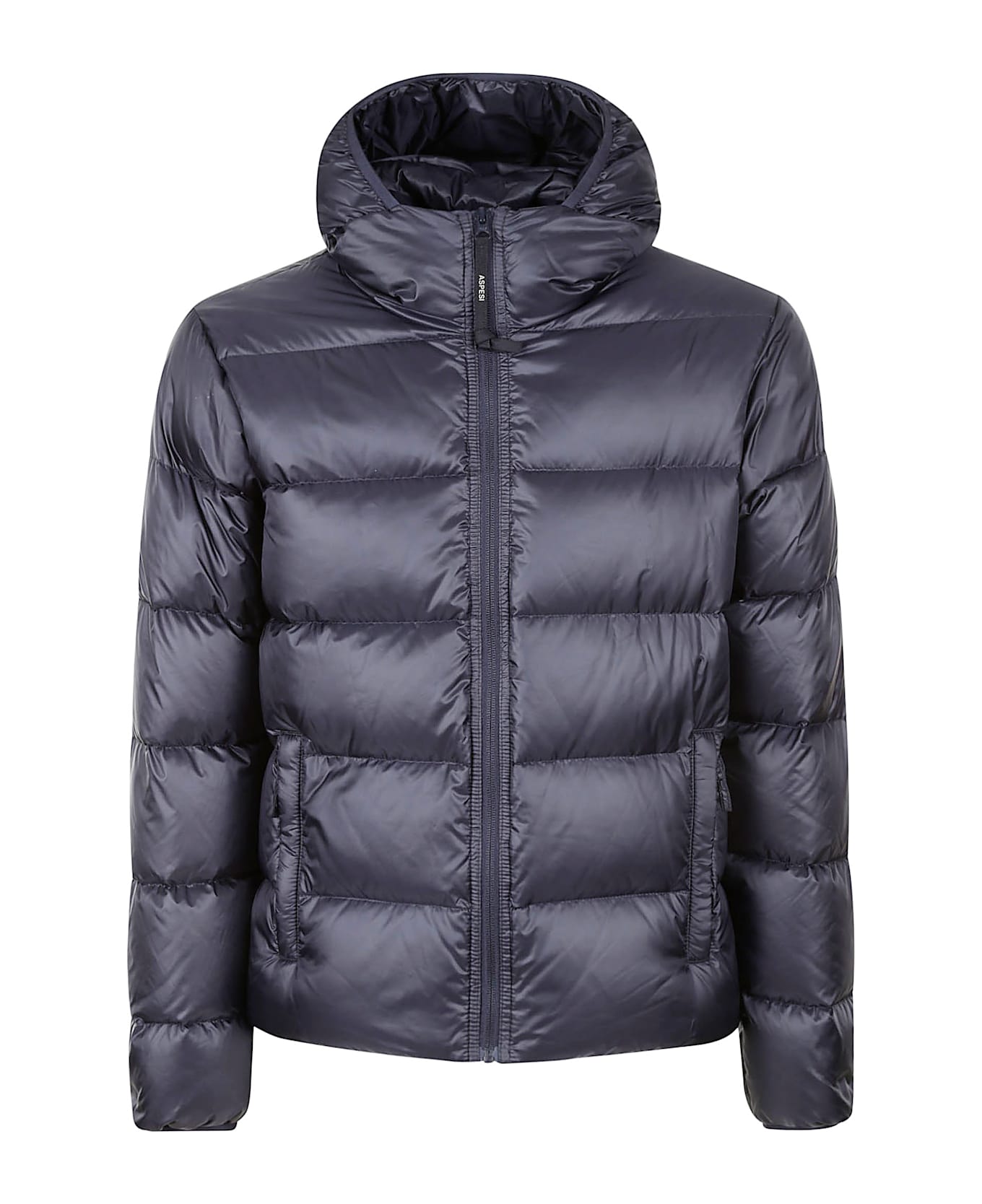 Aspesi Classic Zipped Puffer Jacket - Navy