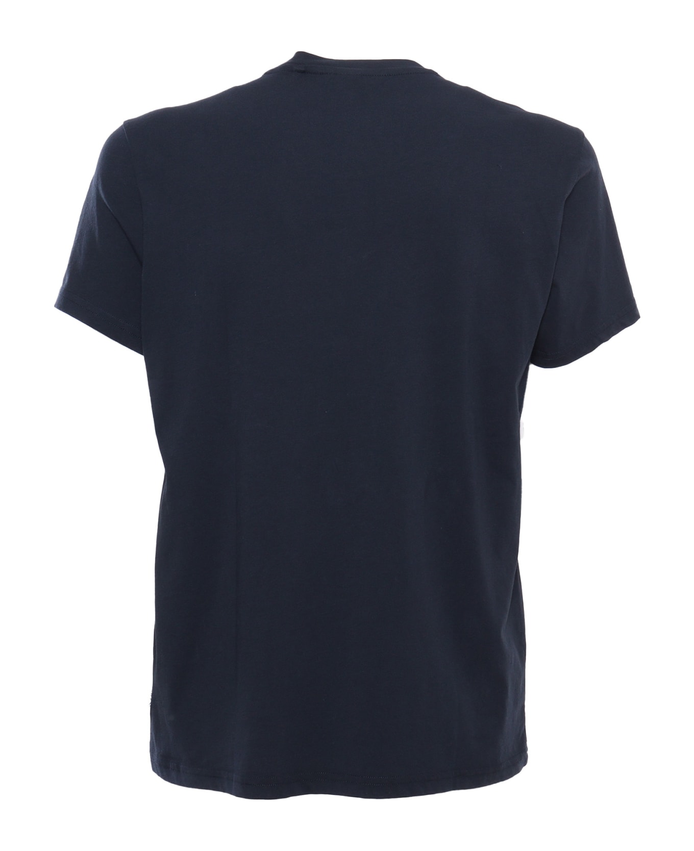 Aspesi Black T-shirt With Prints - BLUE