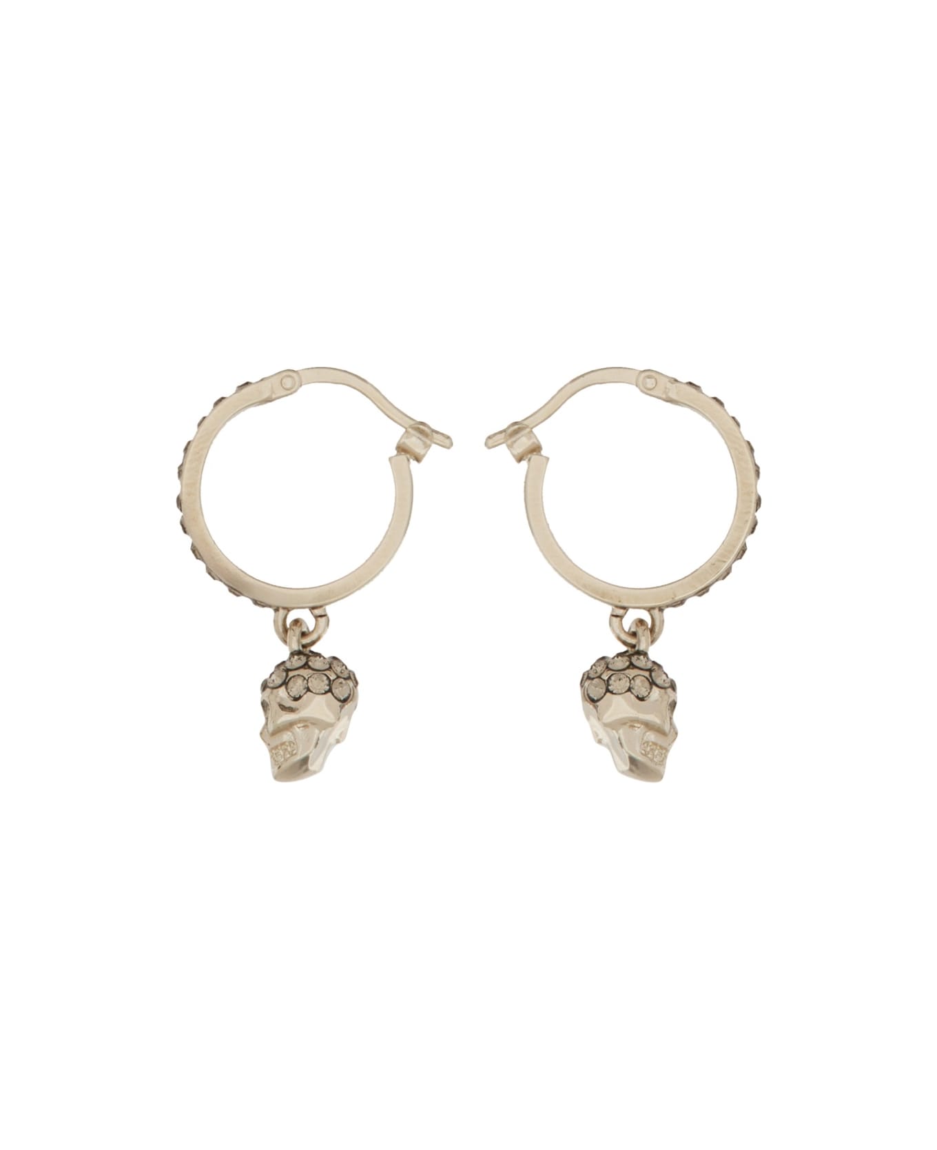 Alexander McQueen Skull Hoop Earrings - GOLD