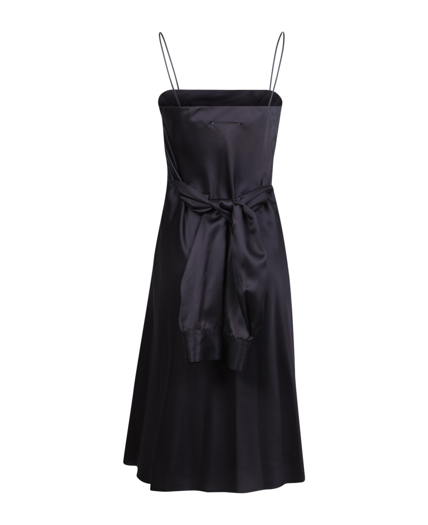 MM6 Maison Margiela Draped Satin Dress - Black ワンピース＆ドレス