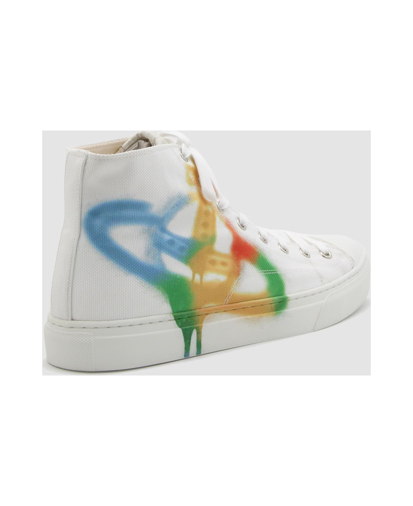 Vivienne Westwood White Plimsolls High Top Sneakers - White