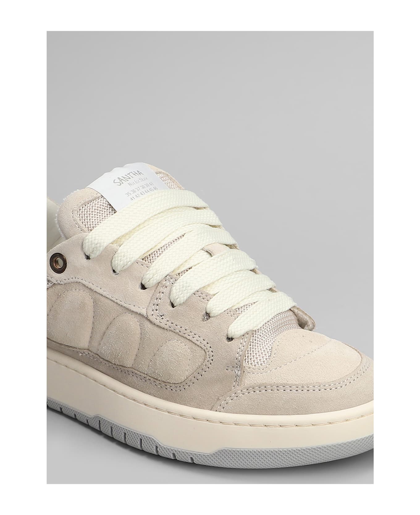 Paura Santha 2 Sneakers In Beige Suede - beige