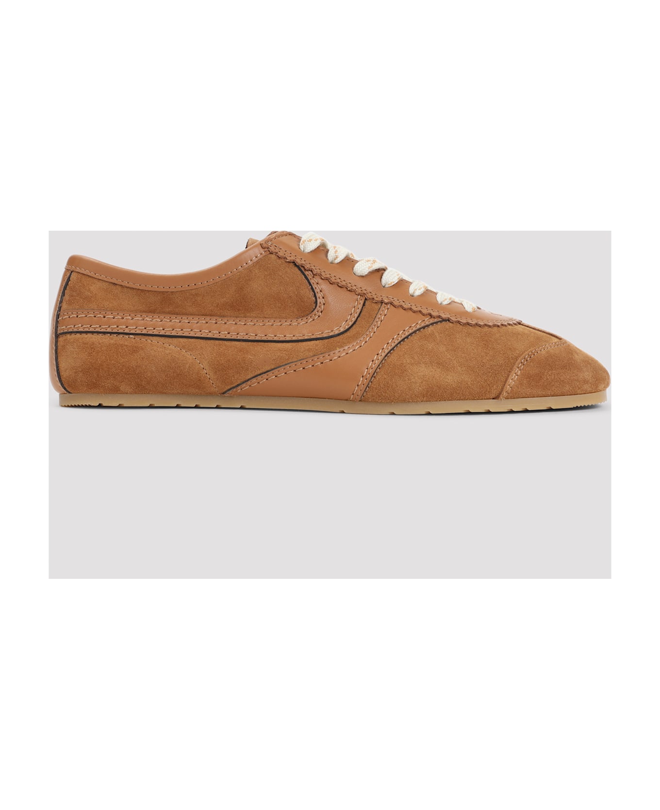 Dries Van Noten Leather Sneakers - Tan