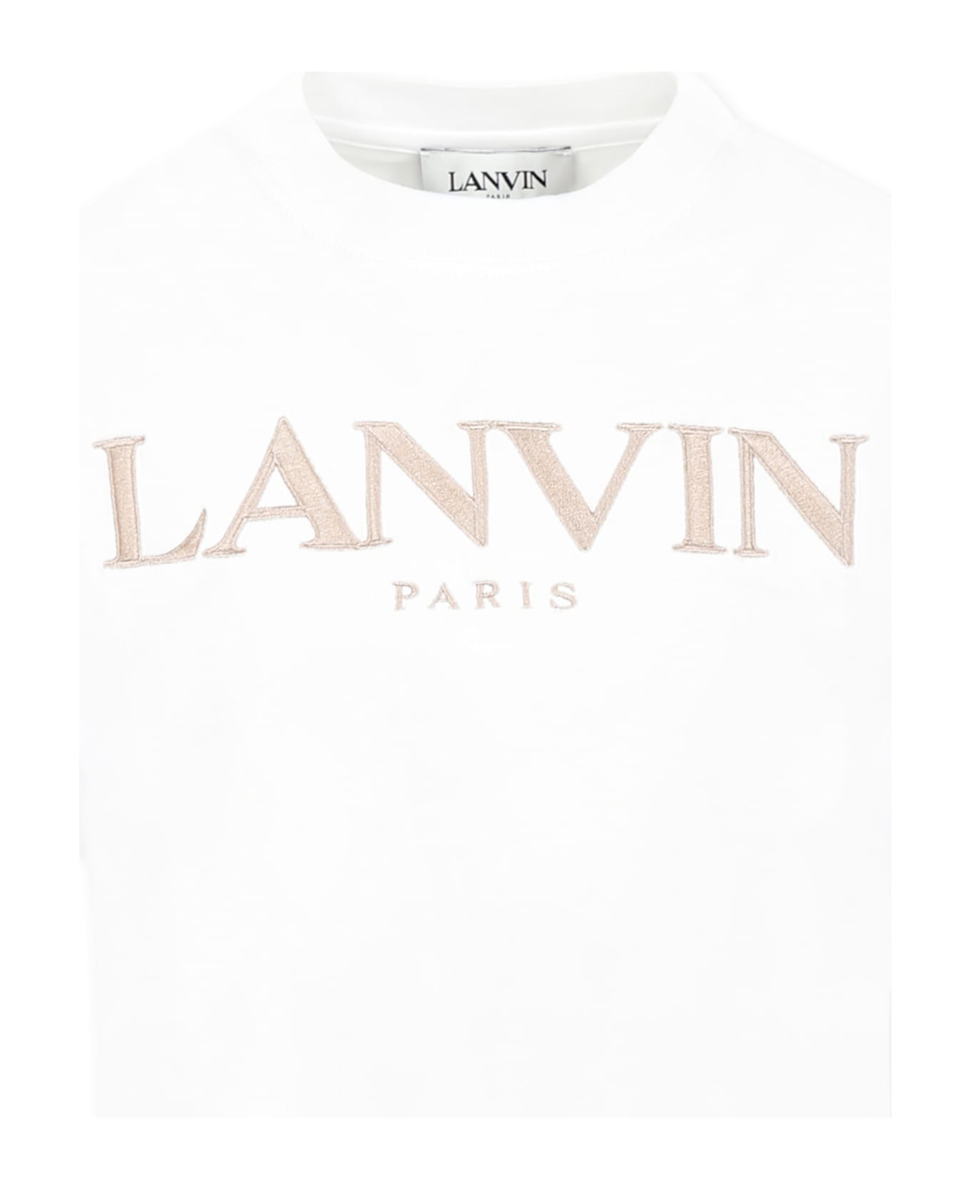 Lanvin White T-shirt For Boy With Logo - White