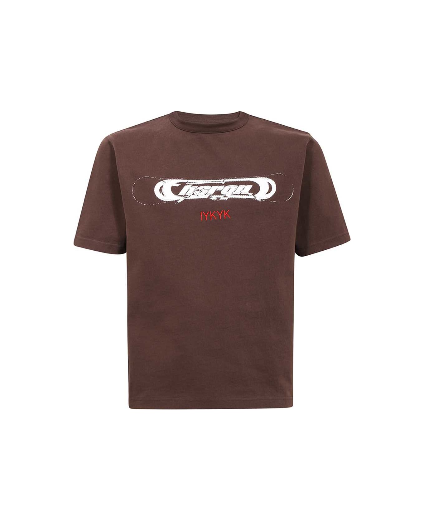HERON PRESTON Cotton T-shirt - brown
