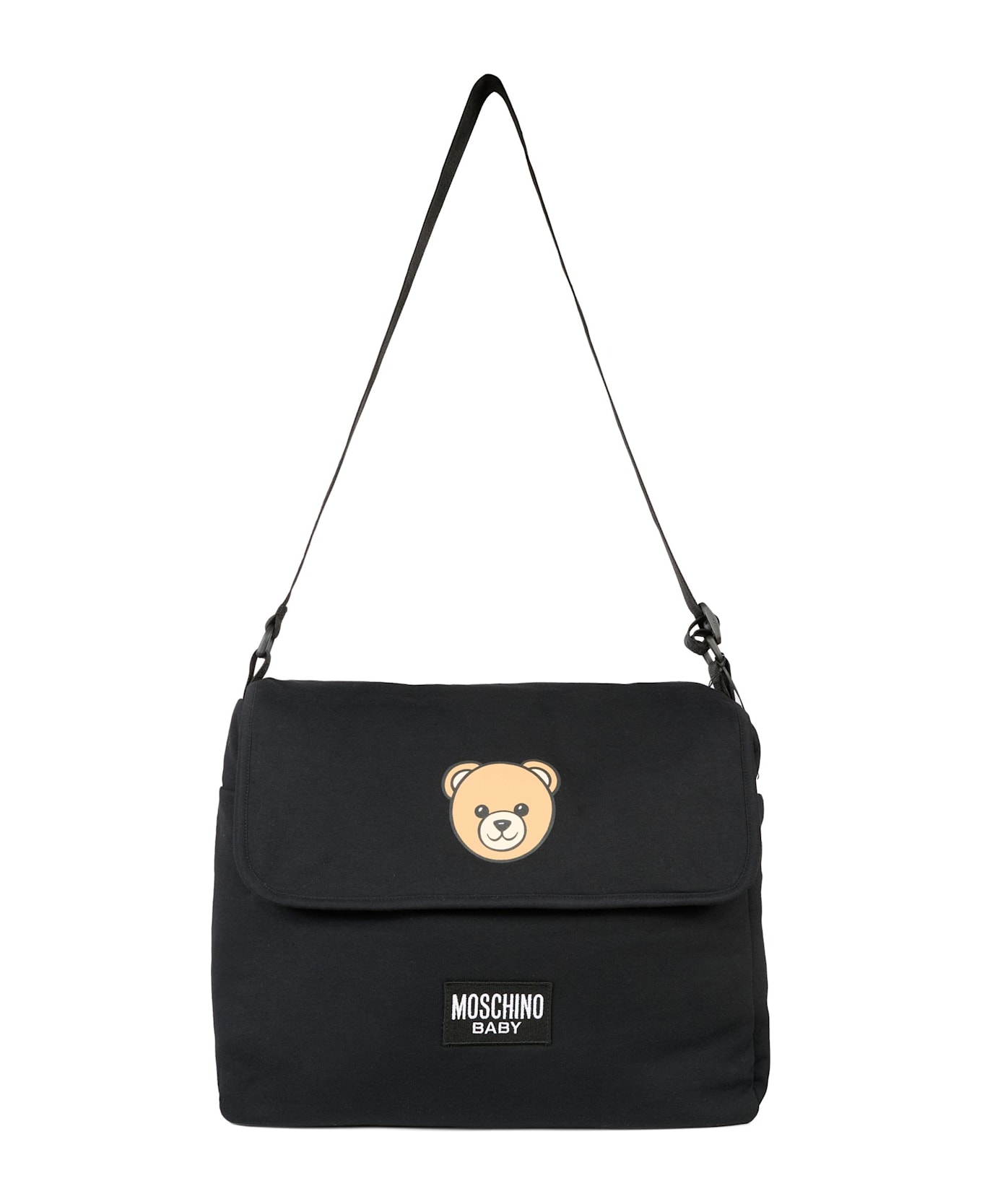 Moschino Black Changing Bag For Babykids With Teddy Bear - Black