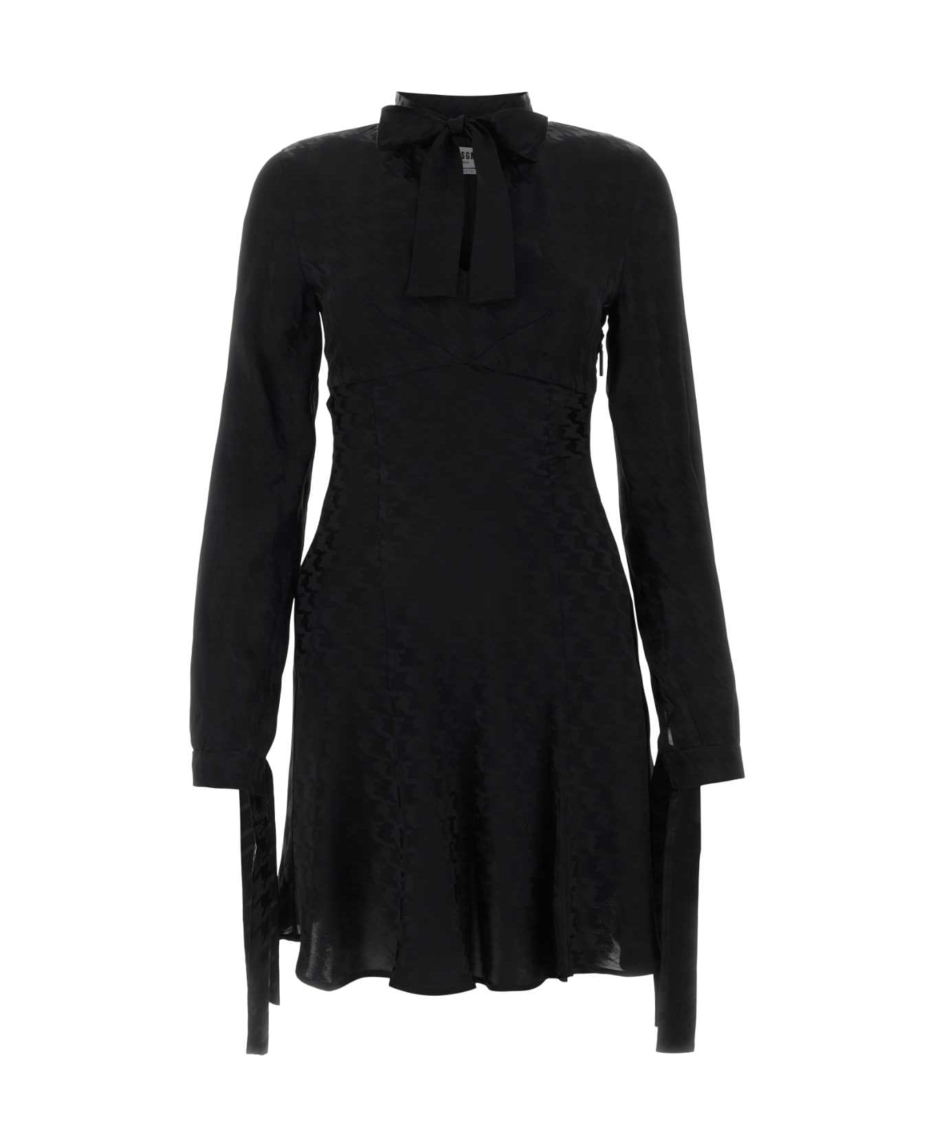 MSGM Black Acetate Blend Dress - BLACK99