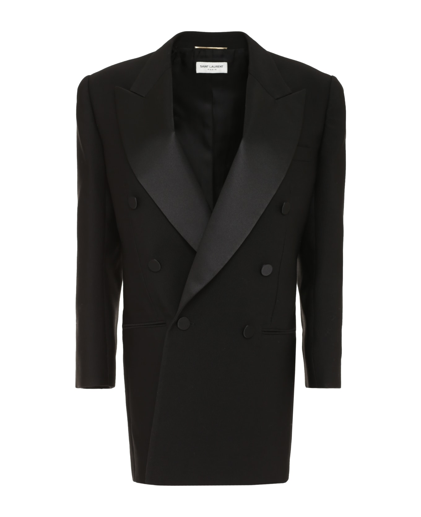 Saint Laurent Double-breasted Wool Jacket - black