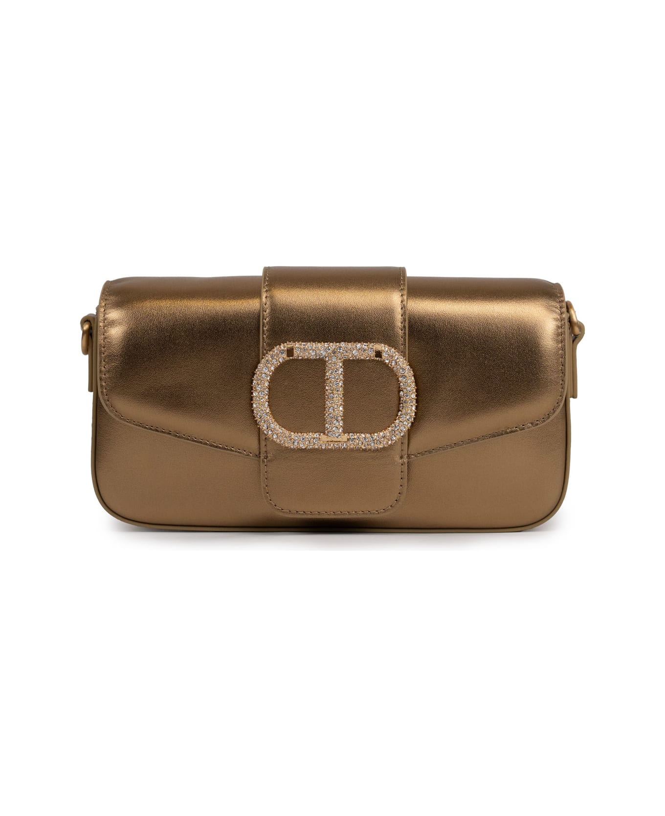 TwinSet Mini "amie" Bag In Leather - Oro