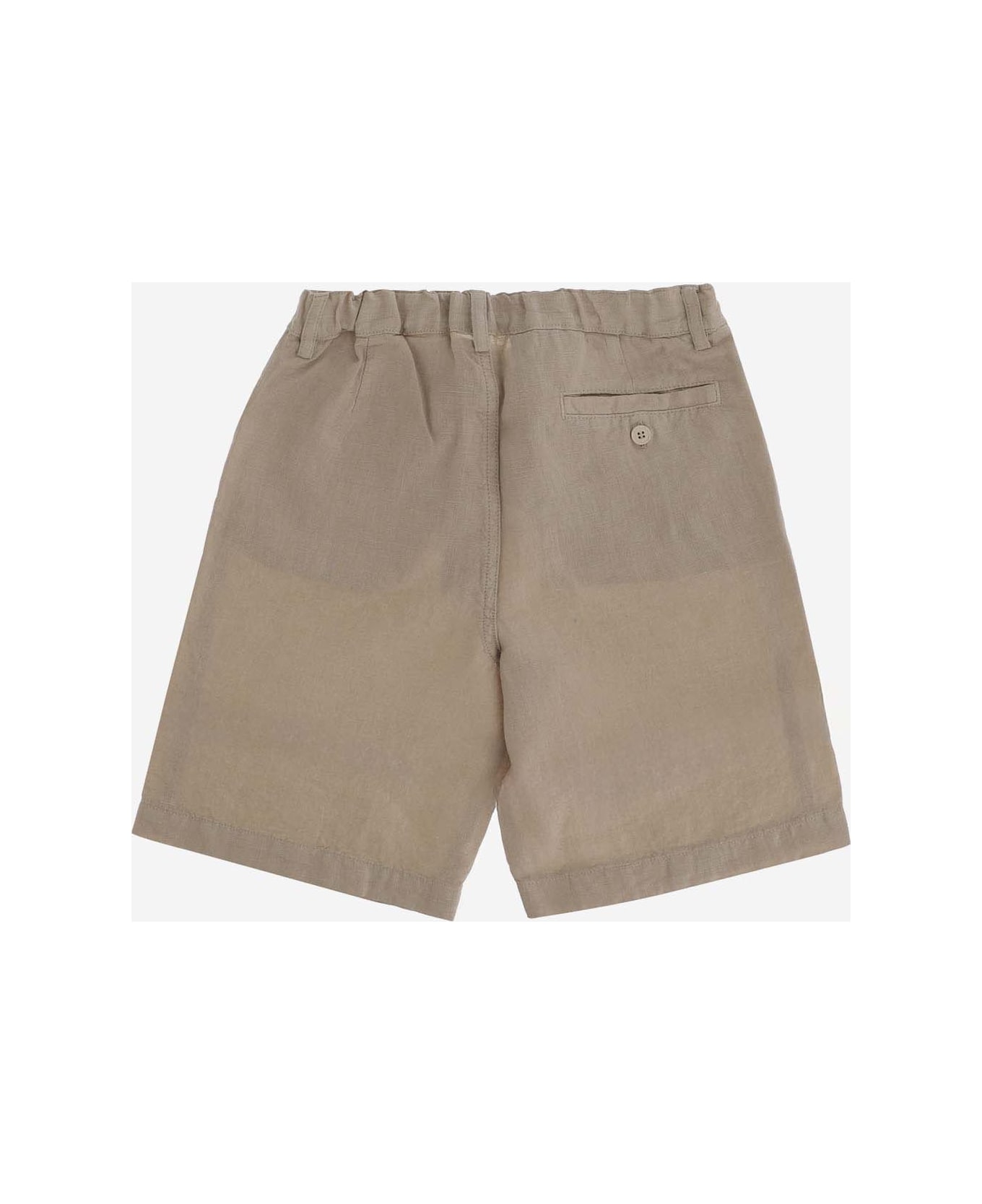Il Gufo Linen Shorts - Brown ボトムス