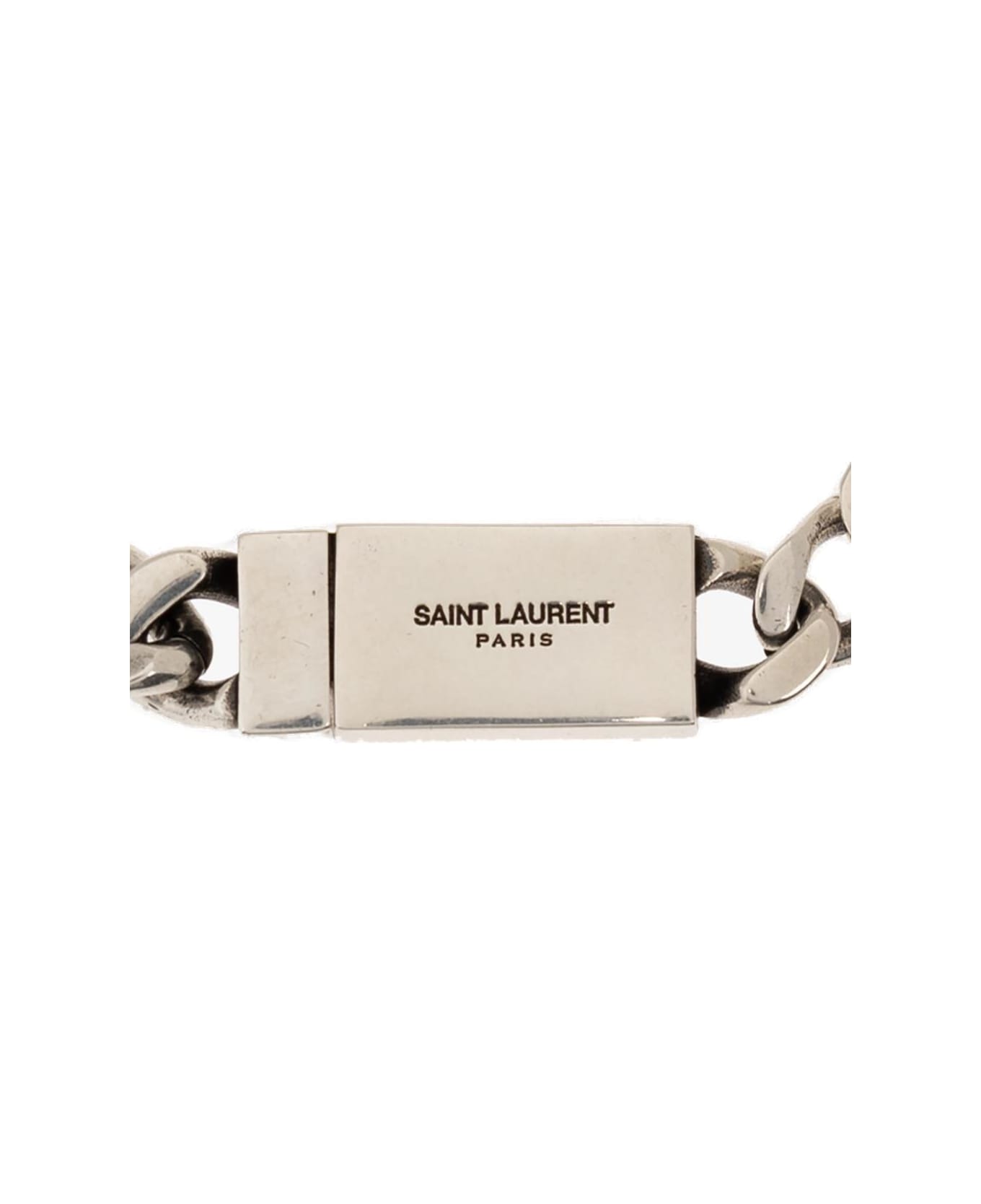 Saint Laurent Logo Engraved Chained Bracelet