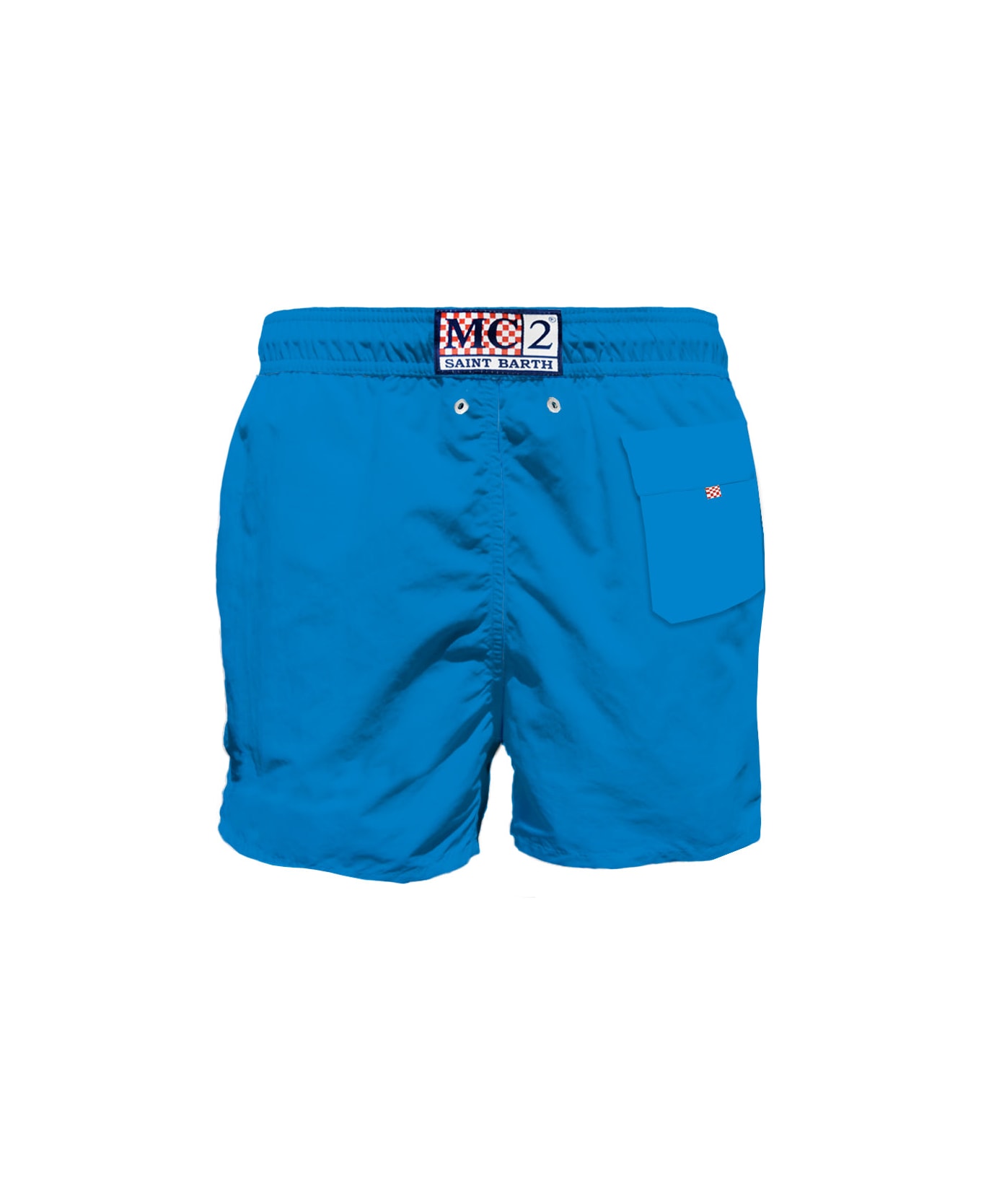 MC2 Saint Barth Bluette Man Swim Shorts With Pocket - BLUE スイムトランクス