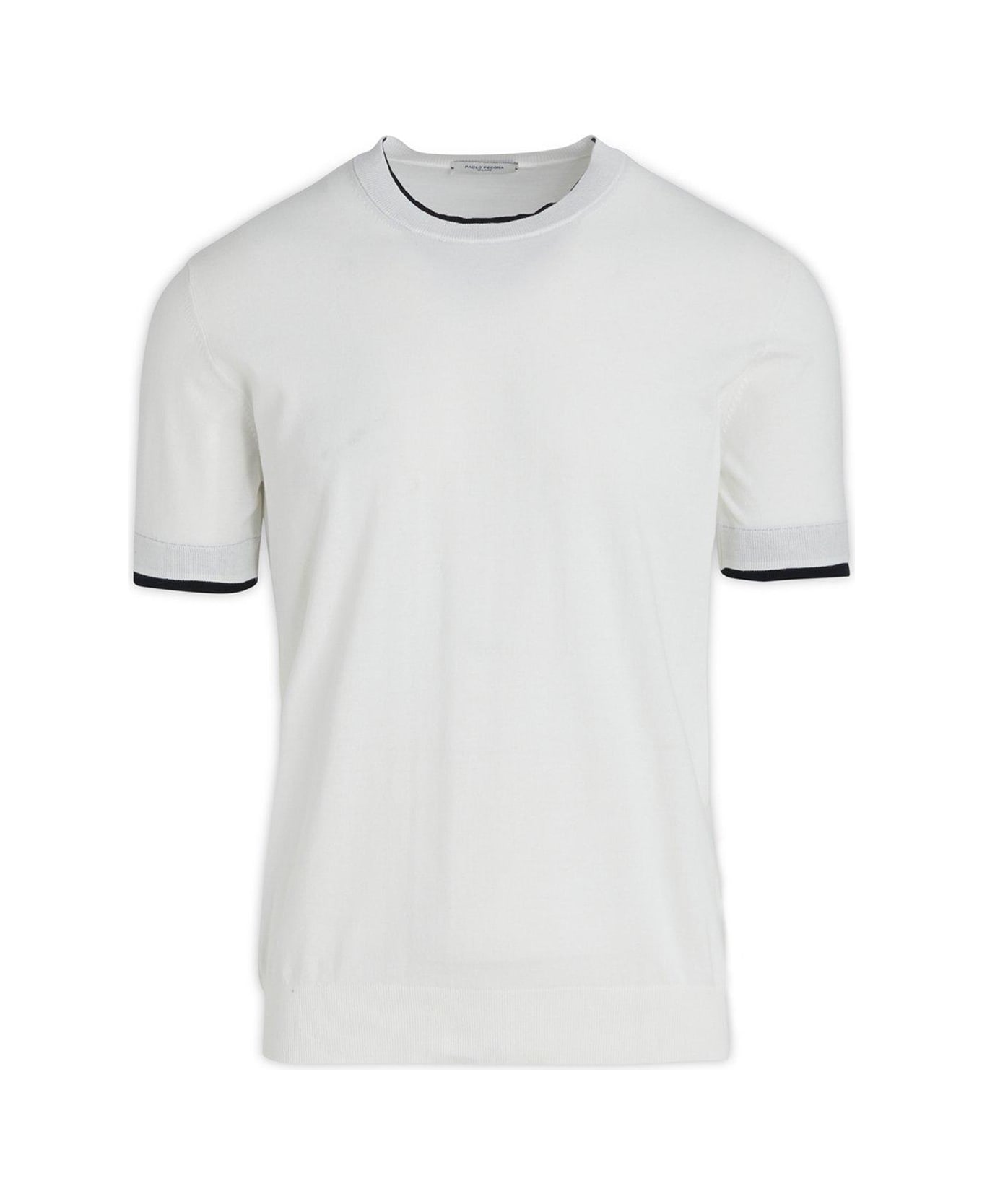 Paolo Pecora Short-sleeved Knitted T-shirt - Bianco