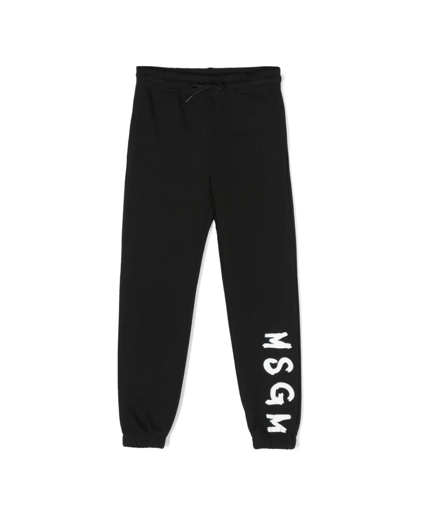 MSGM Pantaloni Con Logo - Black