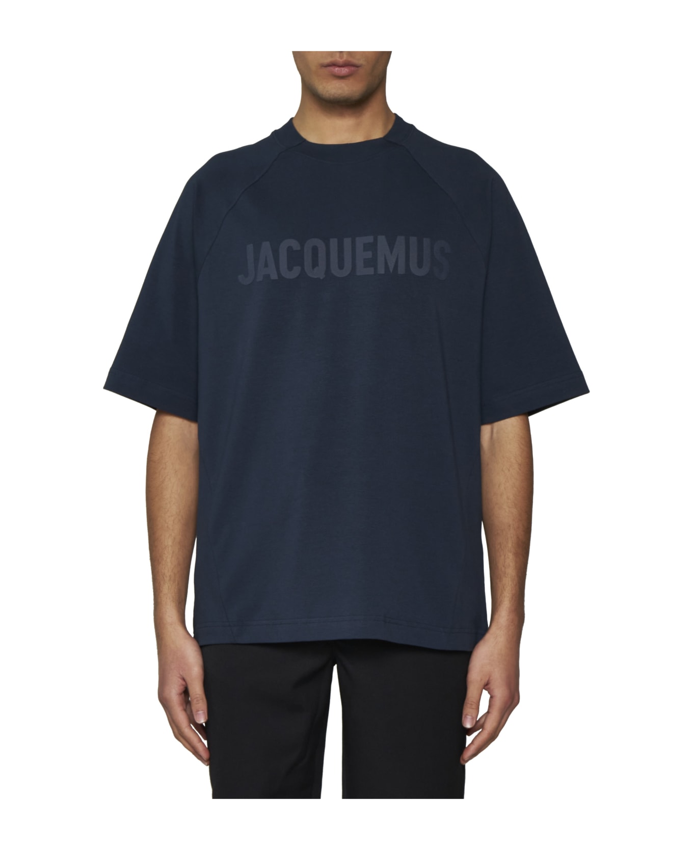 Jacquemus Typo Crewneck T-shirt - Dark navy Tシャツ