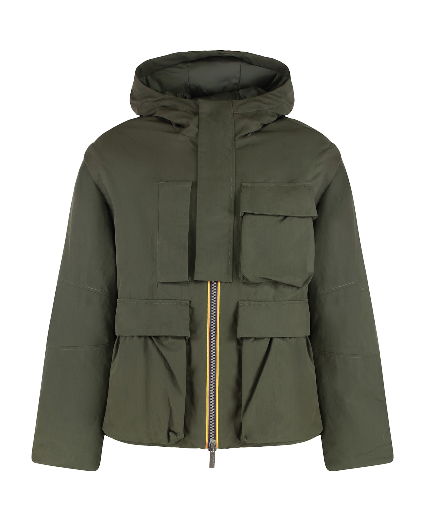 K-Way Short Parka Guillermo With Hood - green