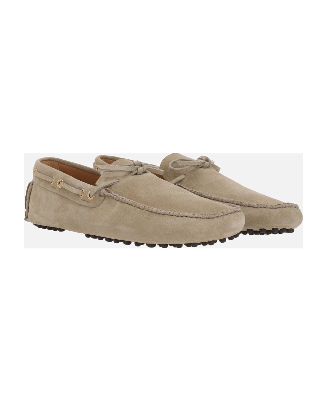 Car Shoe Suede Driving Loafers - NEUTRALS