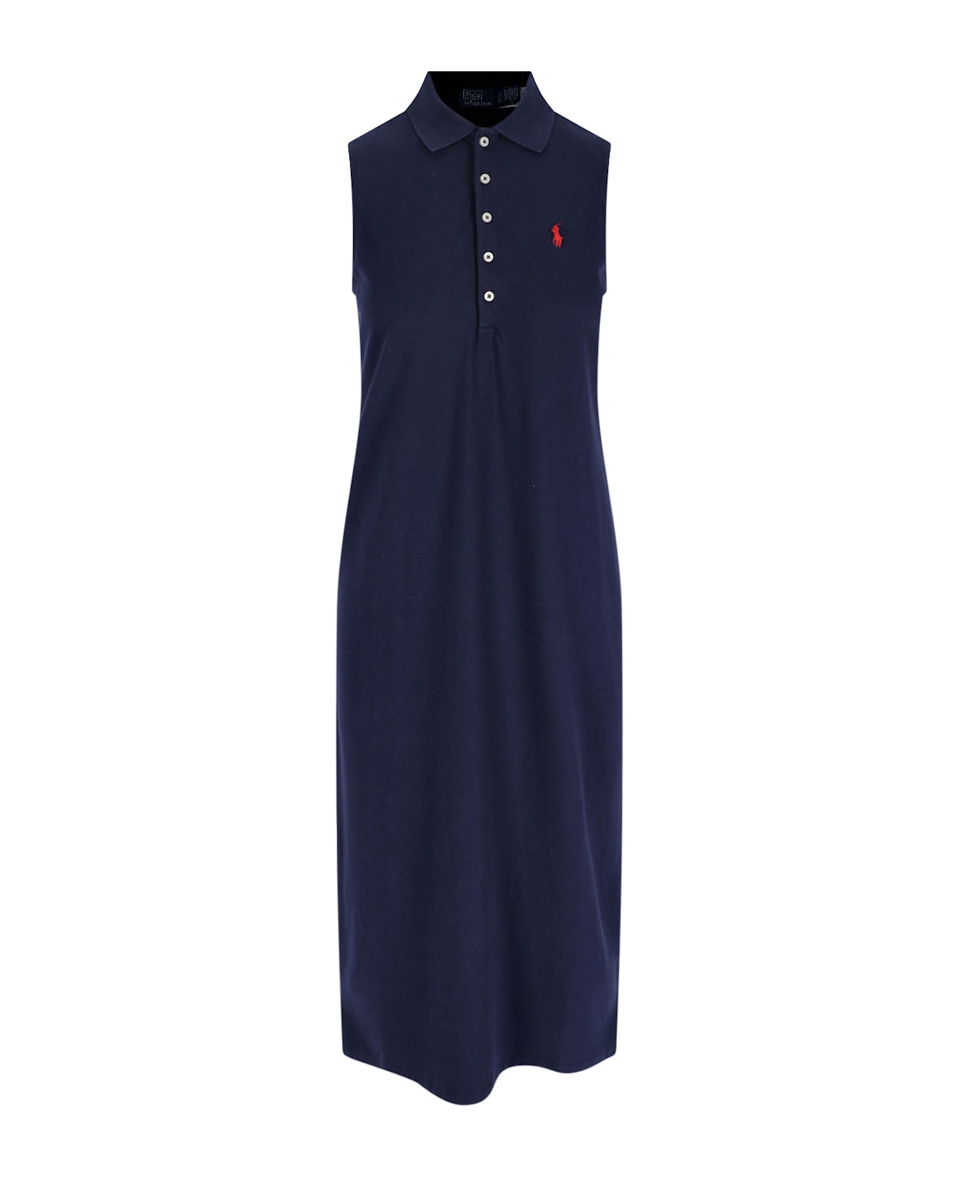 Polo Ralph Lauren Logo Midi Dress - Blue