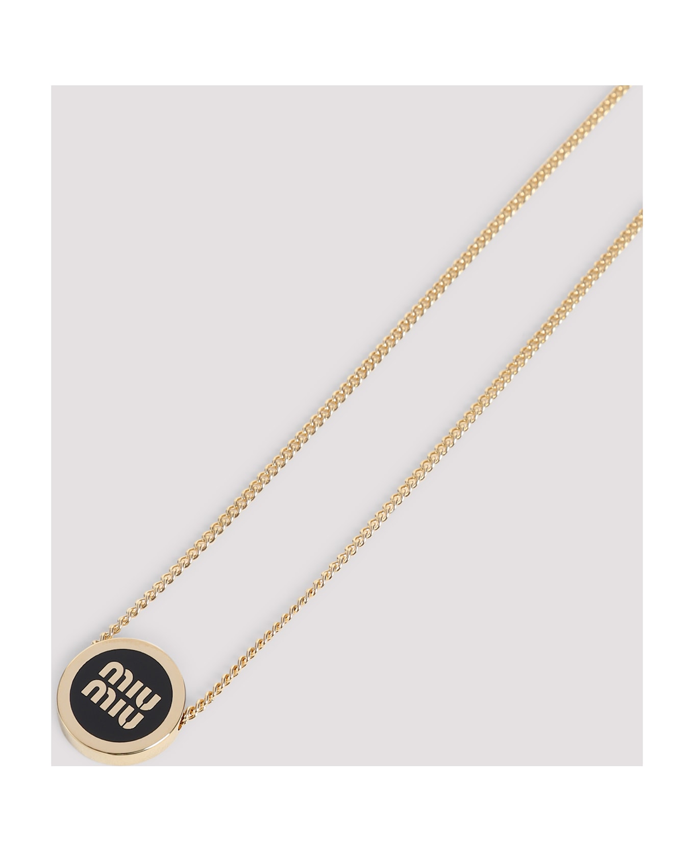 Miu Miu Brass Necklace - Nero