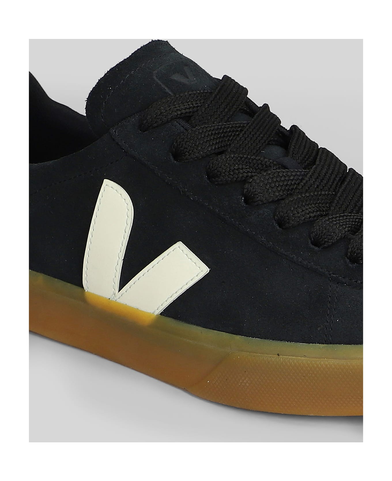 Veja Campo Sneakers In Black Suede - black