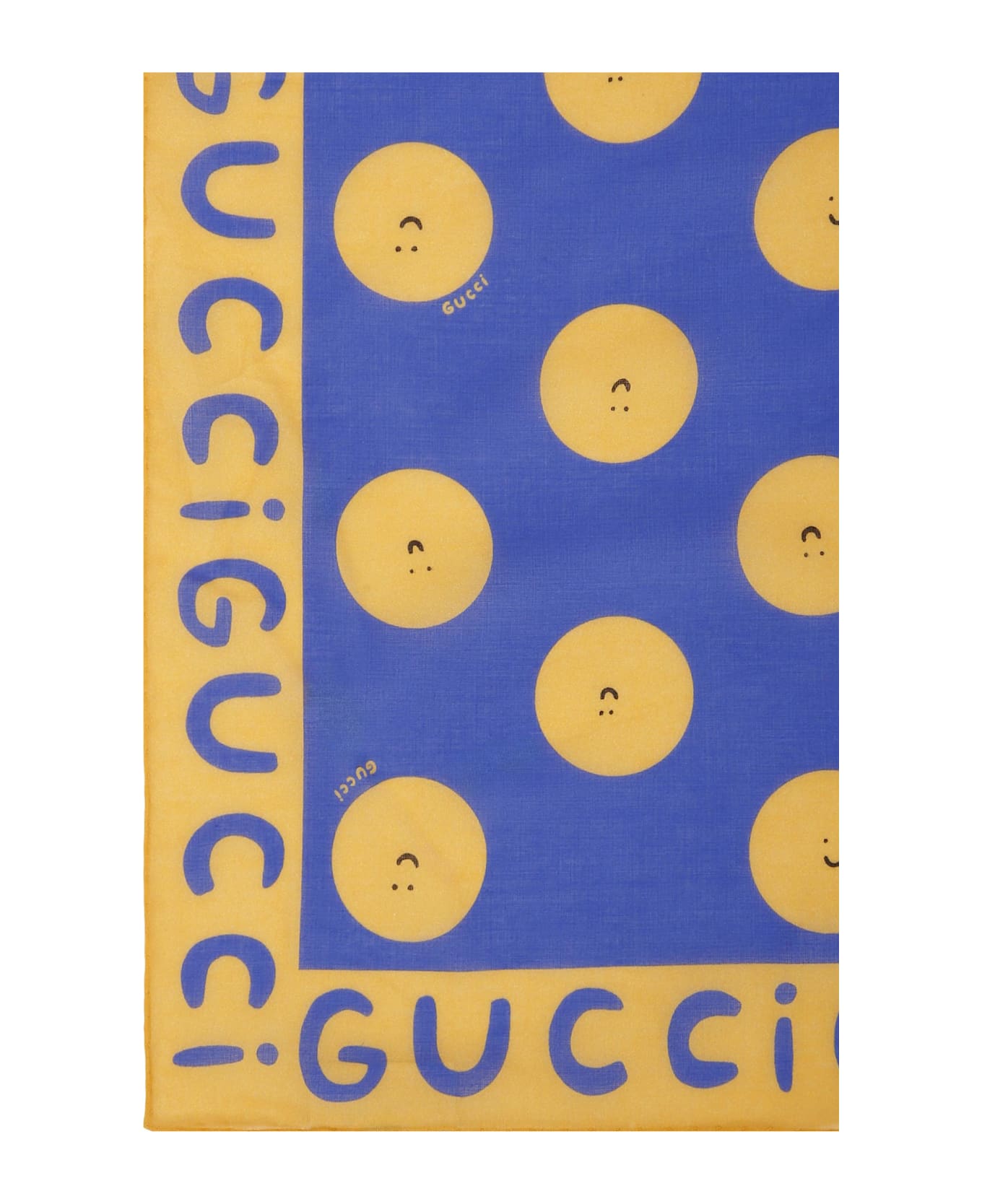 Gucci Blue Scarf For Kids With Sun - Blue
