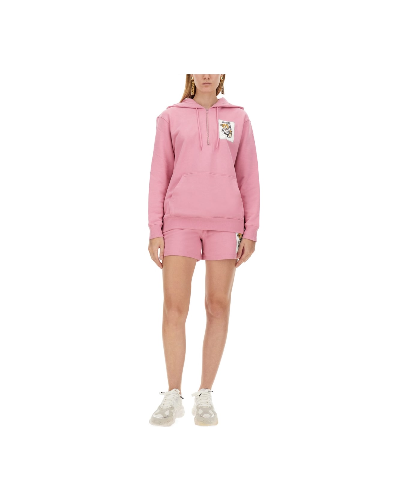 Moschino Sweatshirt With Logo Print - PINK フリース