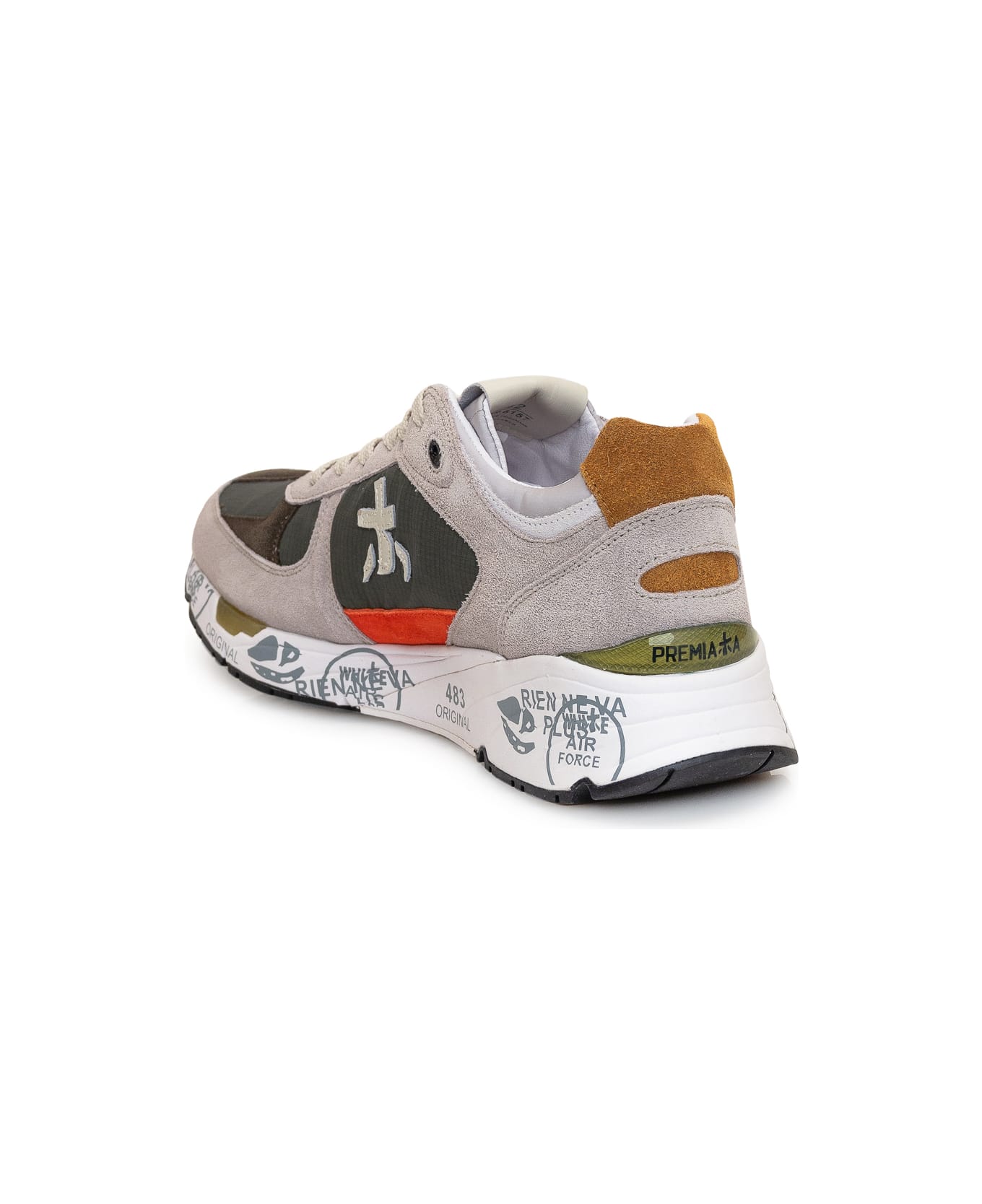 Premiata Mase Sneakers - Grey/green/brown