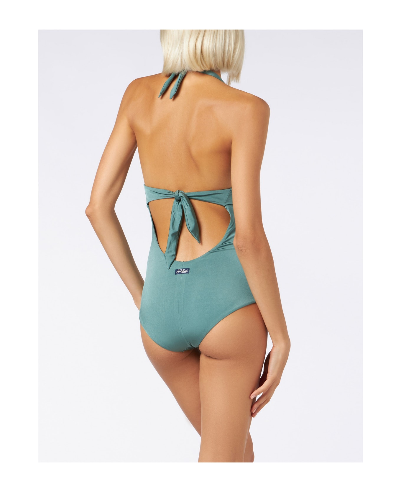MC2 Saint Barth Woman Sage Green One Piece Swimsuit - GREEN