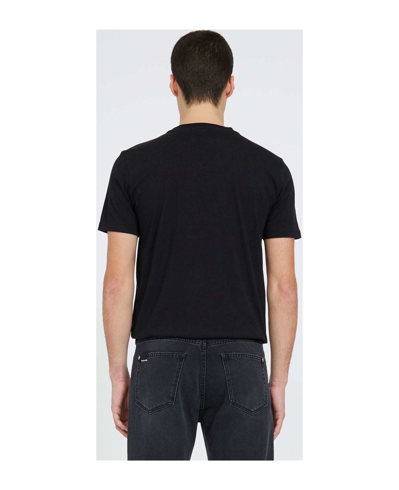 John Richmond T-shirt With Decorative Studs On The Front - Nero
