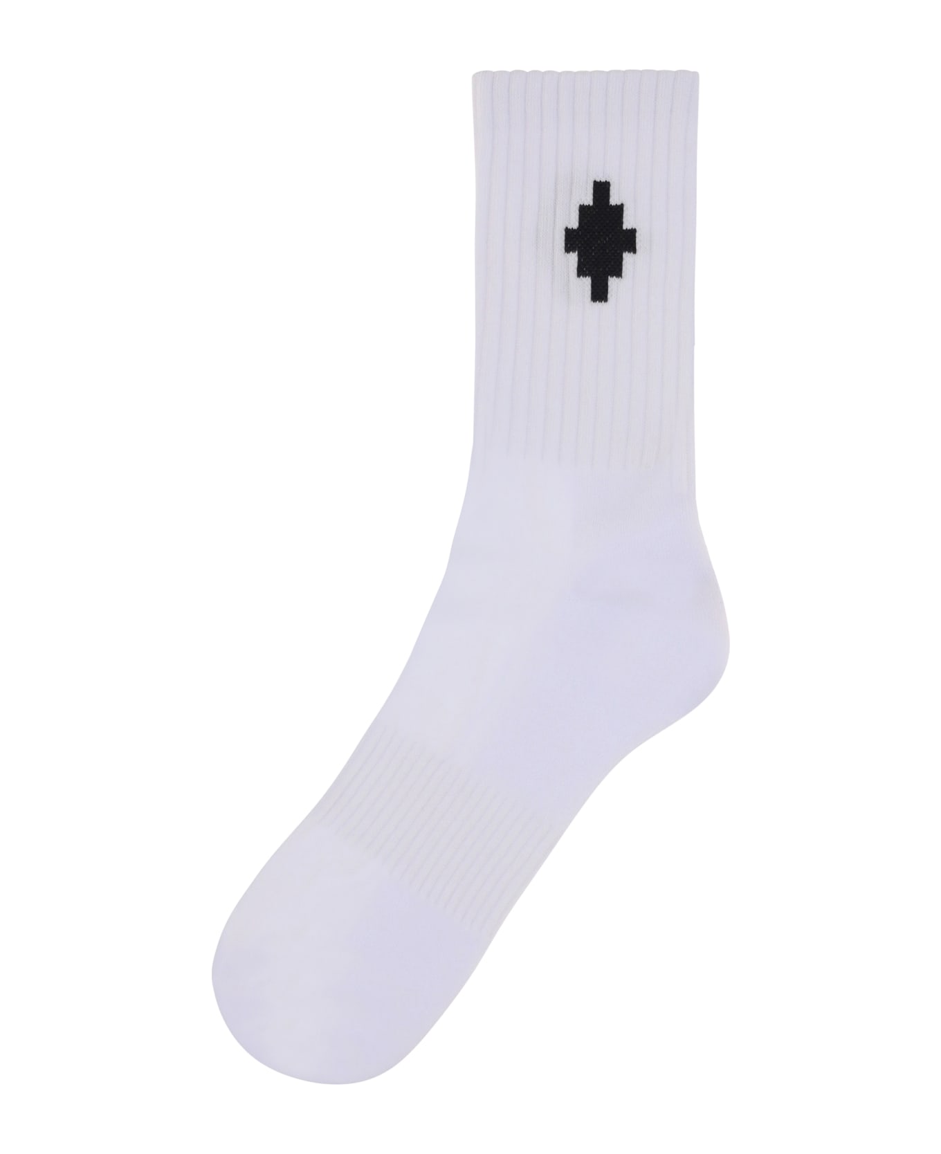 Marcelo Burlon Socks With Cross - White Black