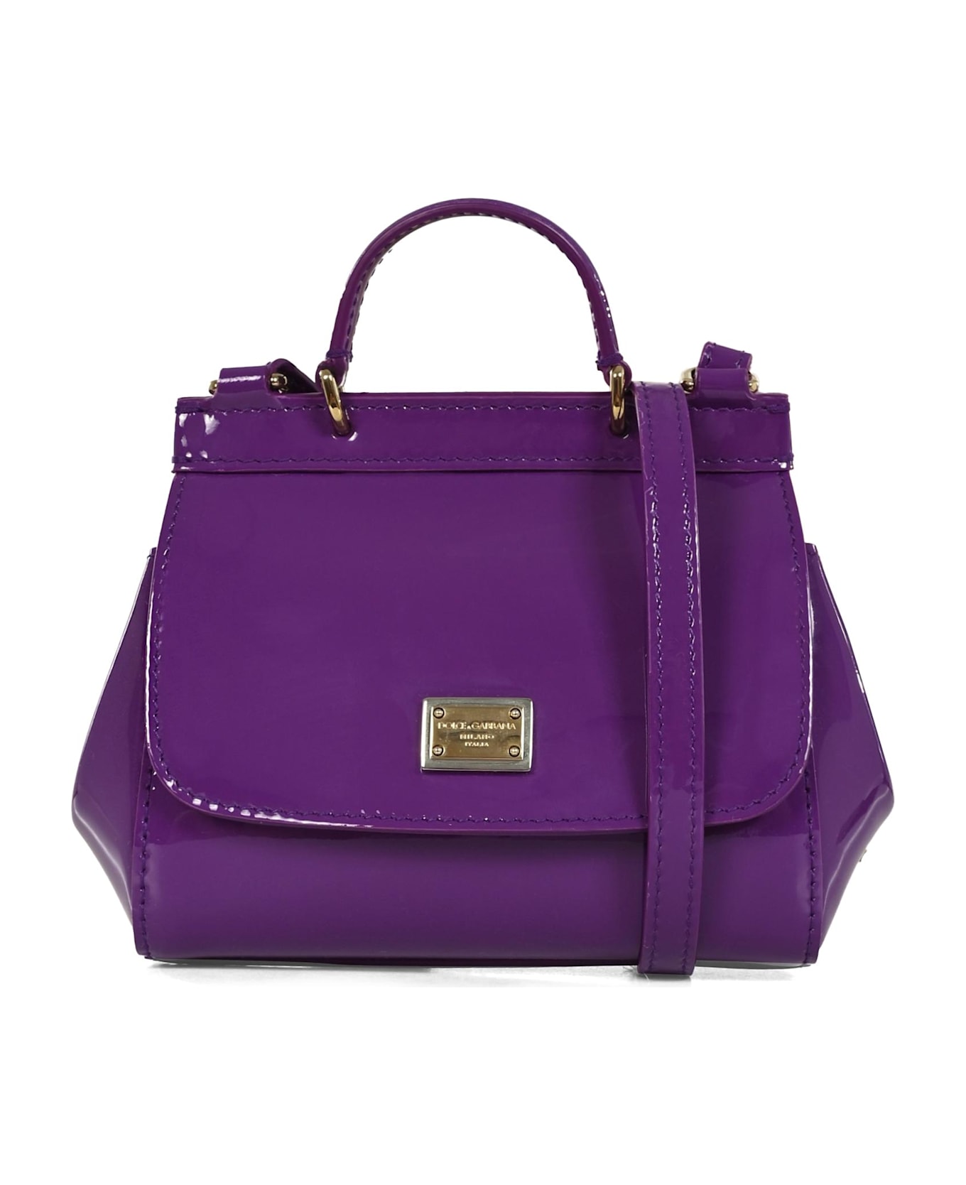 Dolce 
Gabbana Purple Sicily Bag For Girl With Logo - Violet