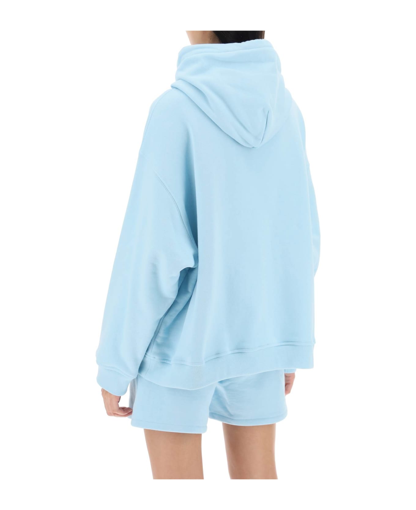 Versace Hoodie With 1978 Re-edition Logo - Pale Blue+bianco