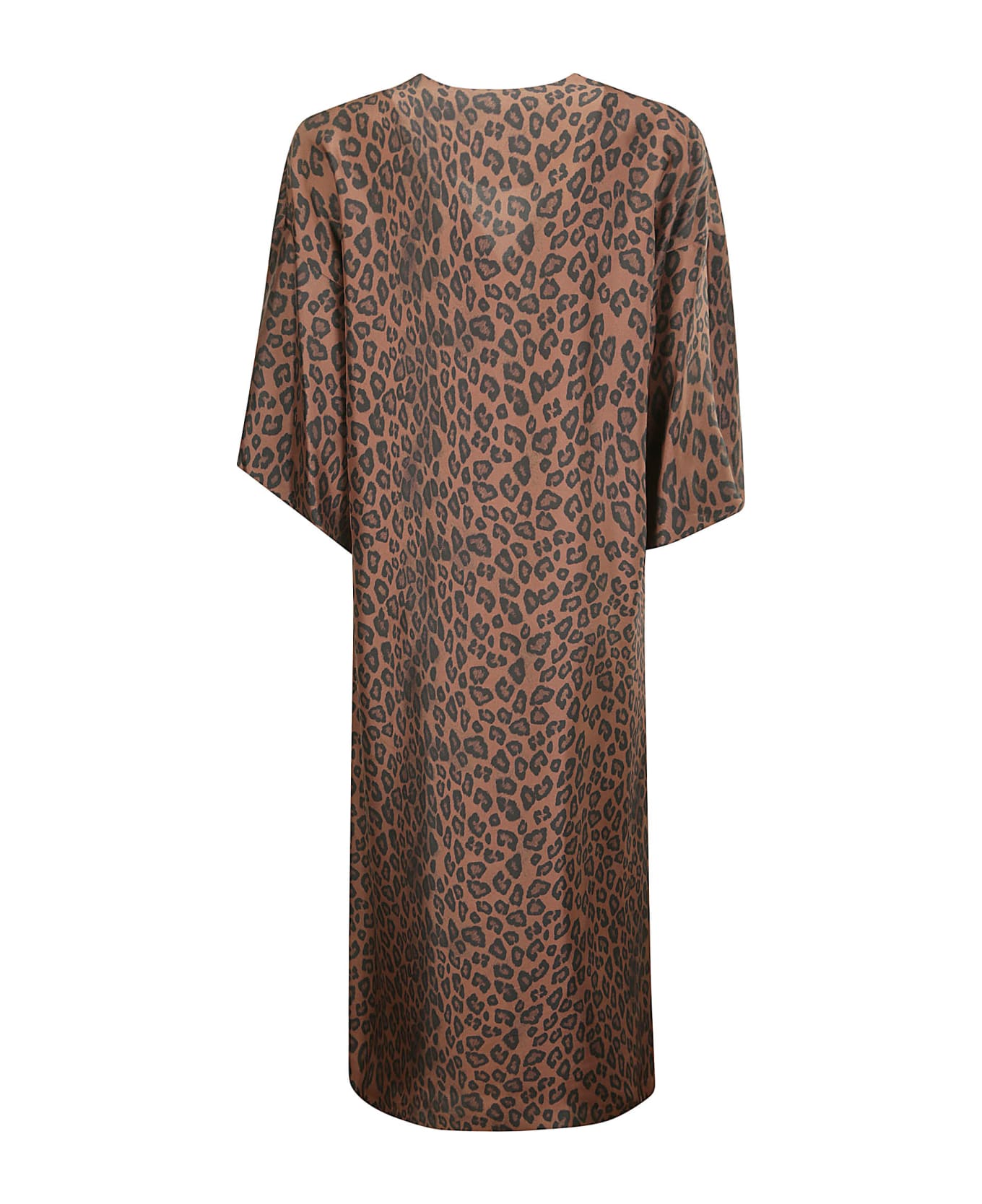 Alberto Biani Dark Spotted Silk Tunic Dress - 61 ワンピース＆ドレス