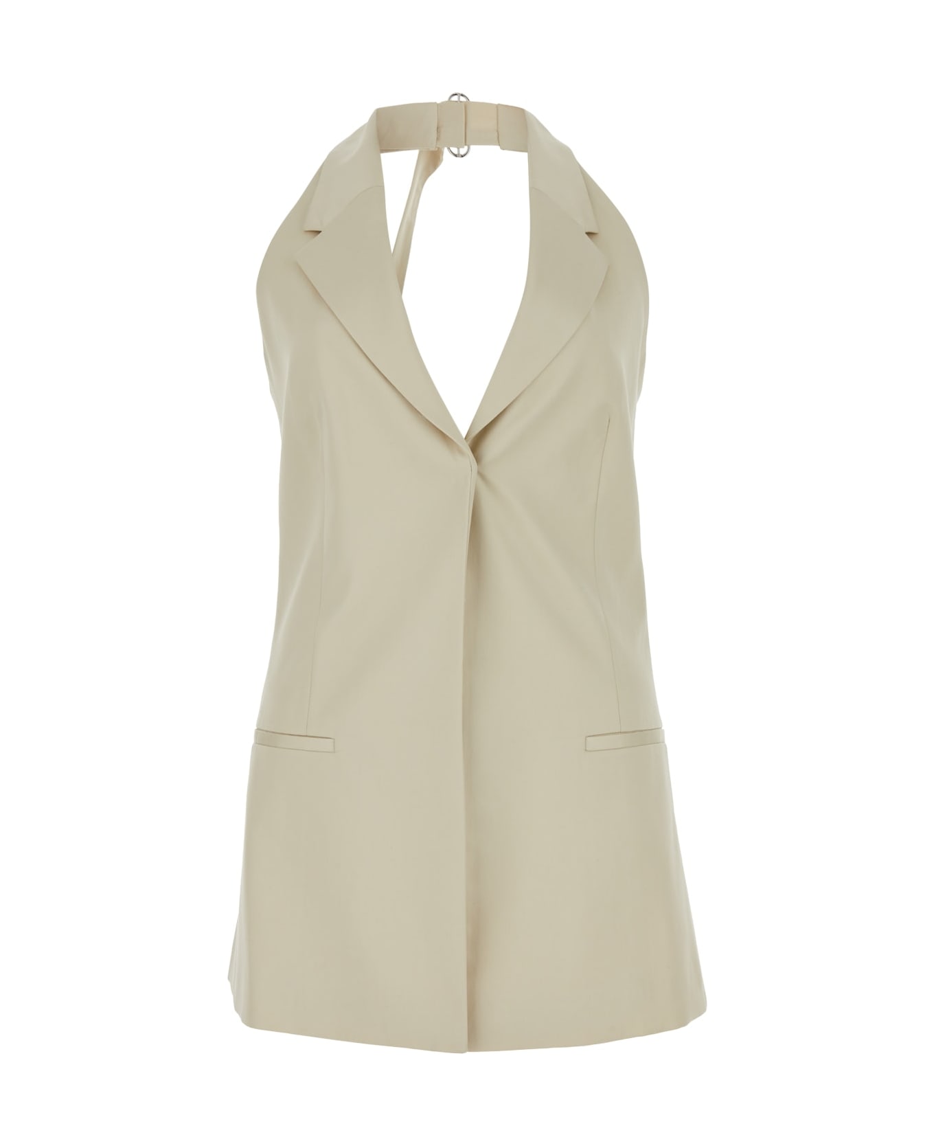 Calvin Klein Cotton Blend Open Back Waistcoat - DESERTSANDDUNE