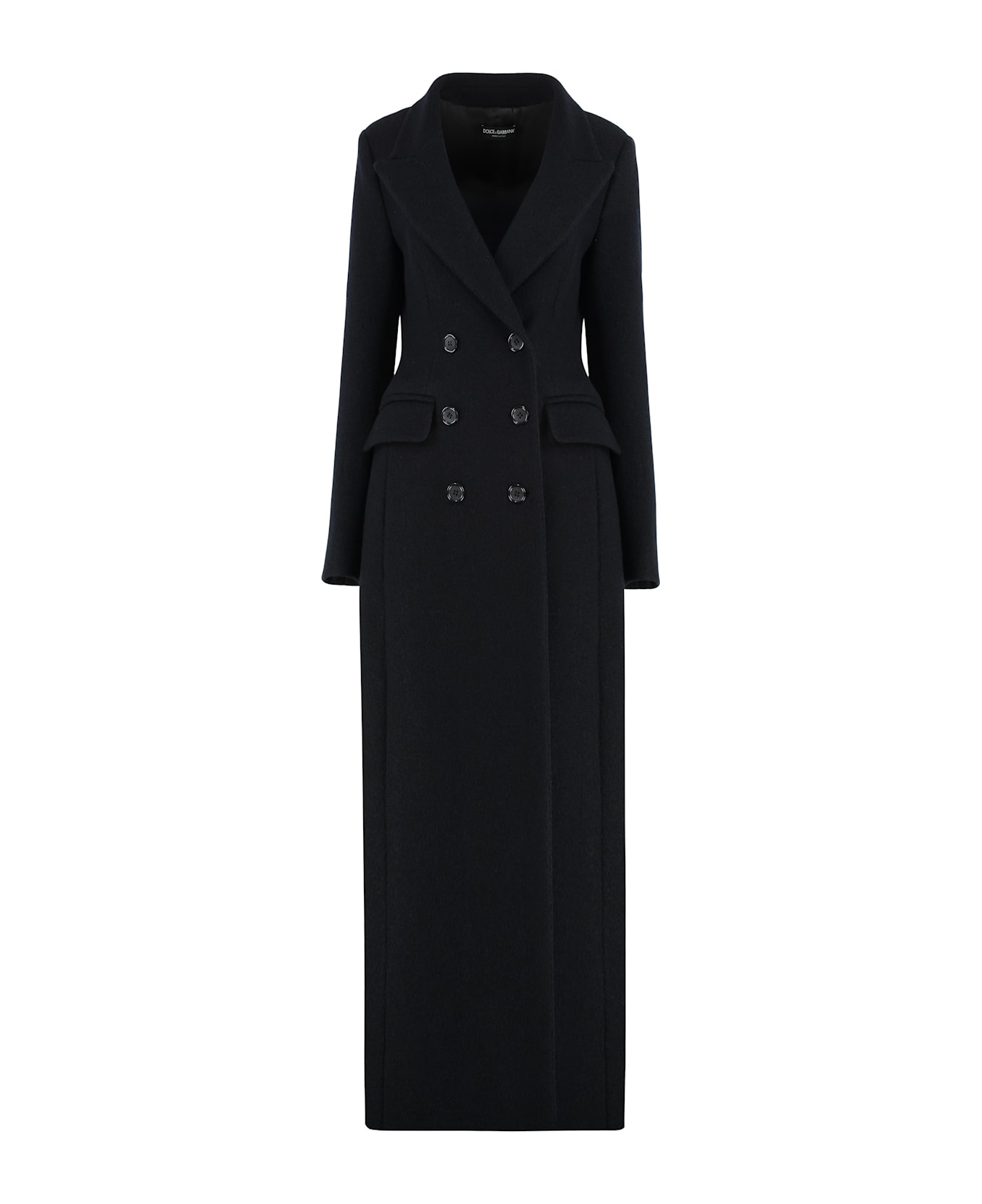 Dolce 
Gabbana Double-breasted Coat In Wool - black