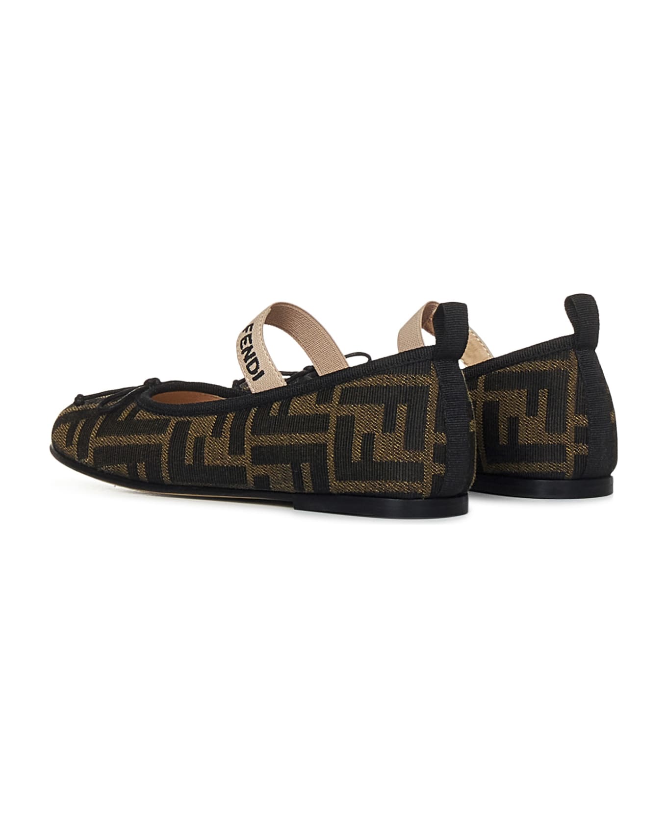 Fendi Kids Ballet Shoes - Black