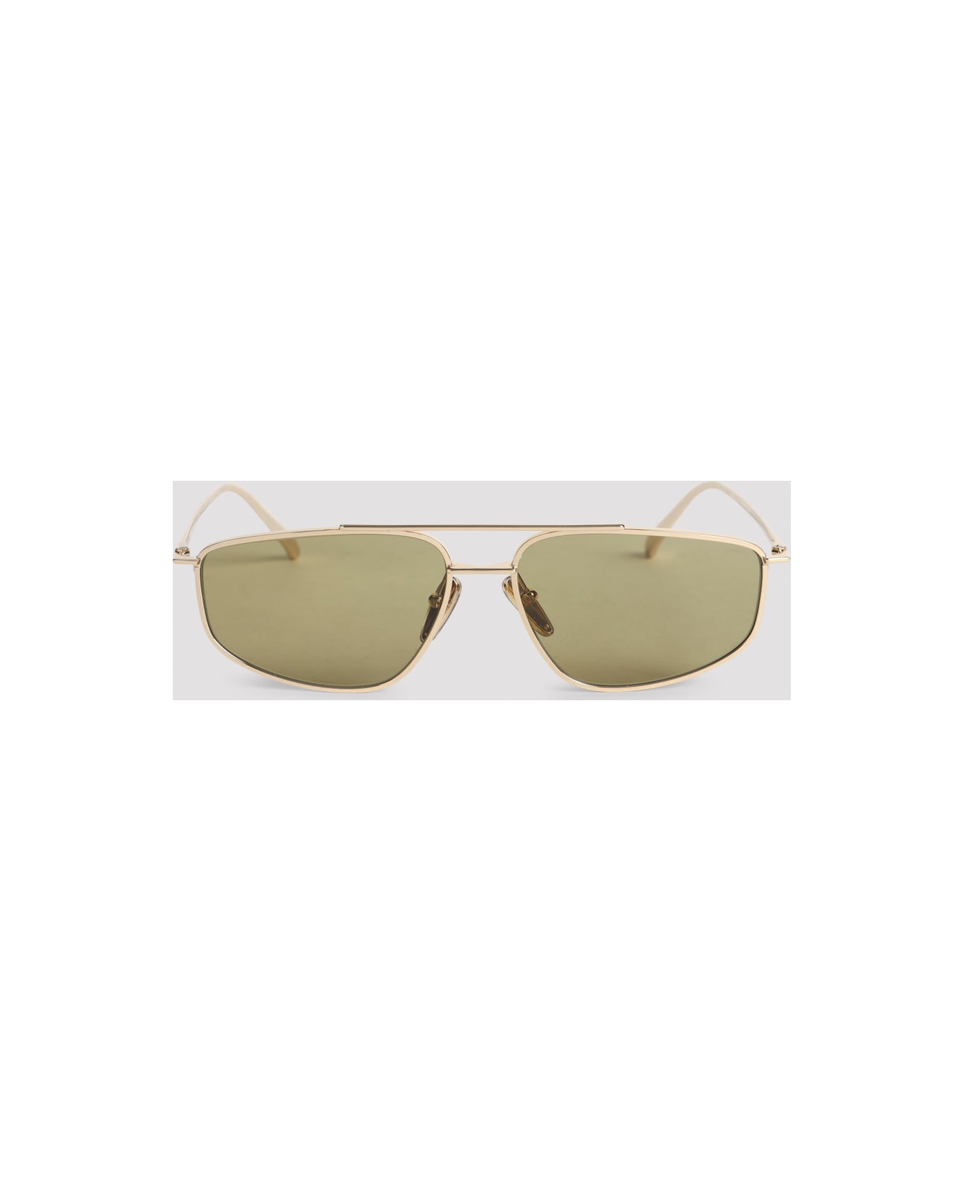 Prada Eyewear Logo Minimal Sunglasses - G Shiny Gold