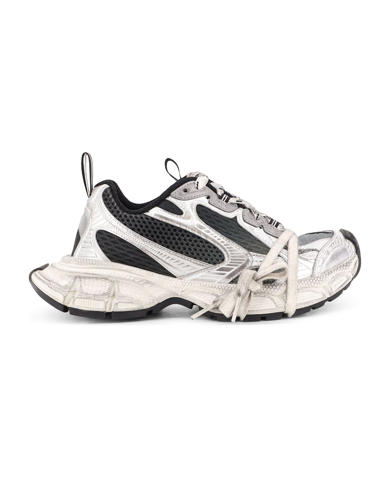 Balenciaga 3xl Gradient Mesh Sneakers With Used Effect - Grey