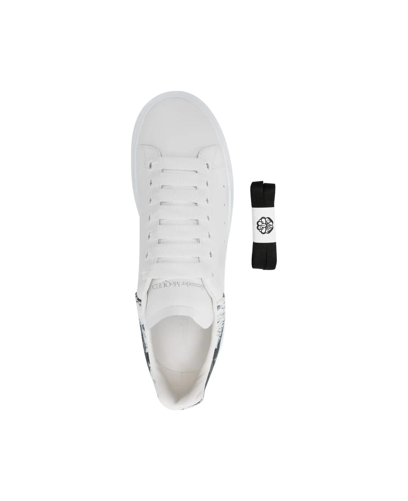 Alexander McQueen White Oversized Sneakers With Fold Print - White