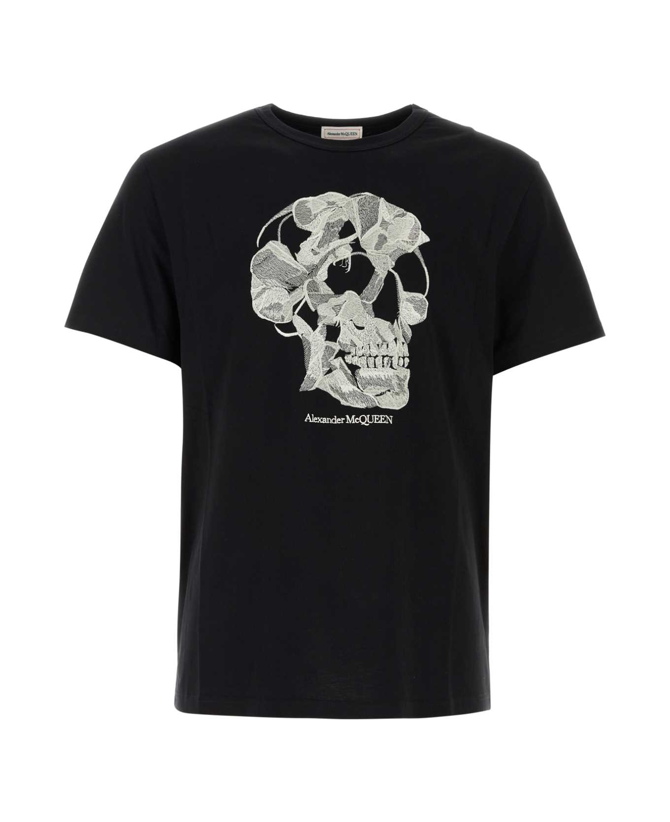 Alexander McQueen Black Cotton T-shirt - Black