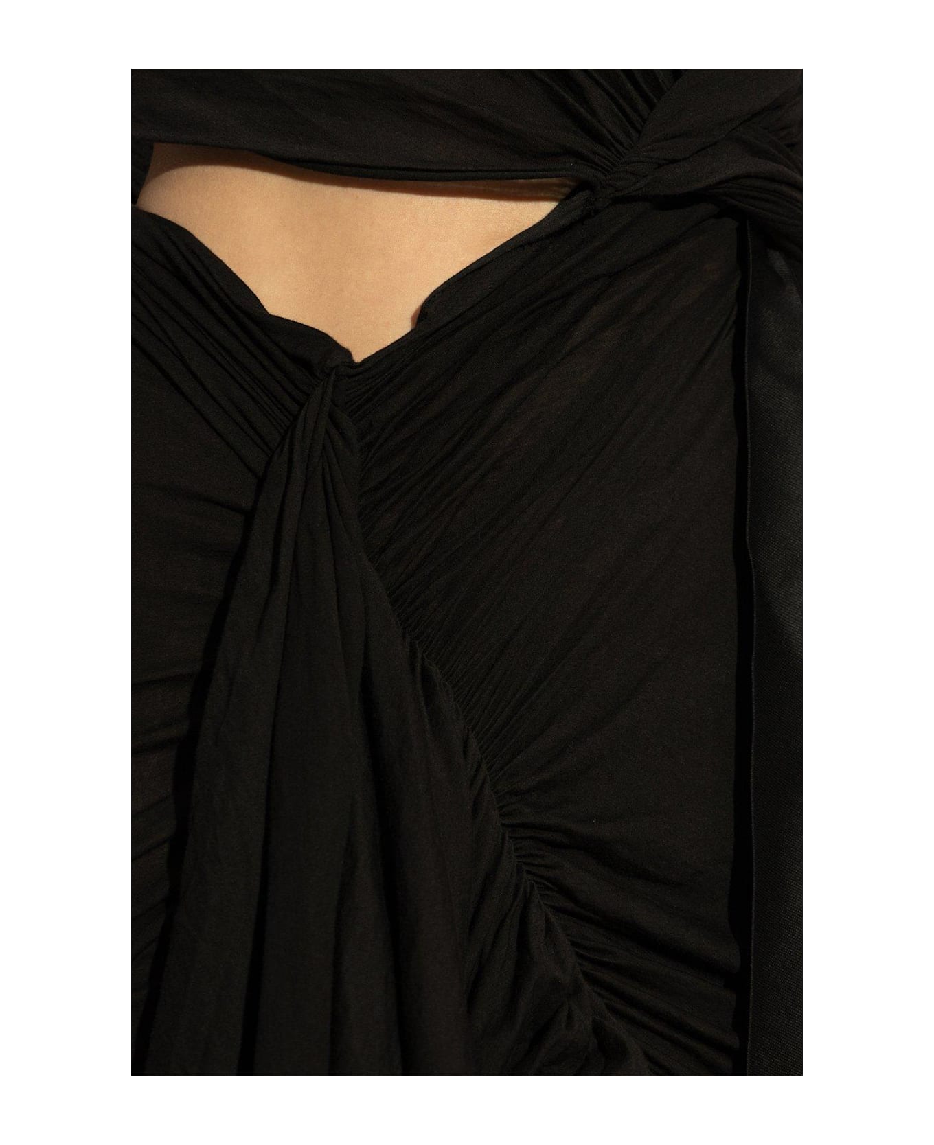 DRKSHDW Fog Gathered Mini Dress - BLACK
