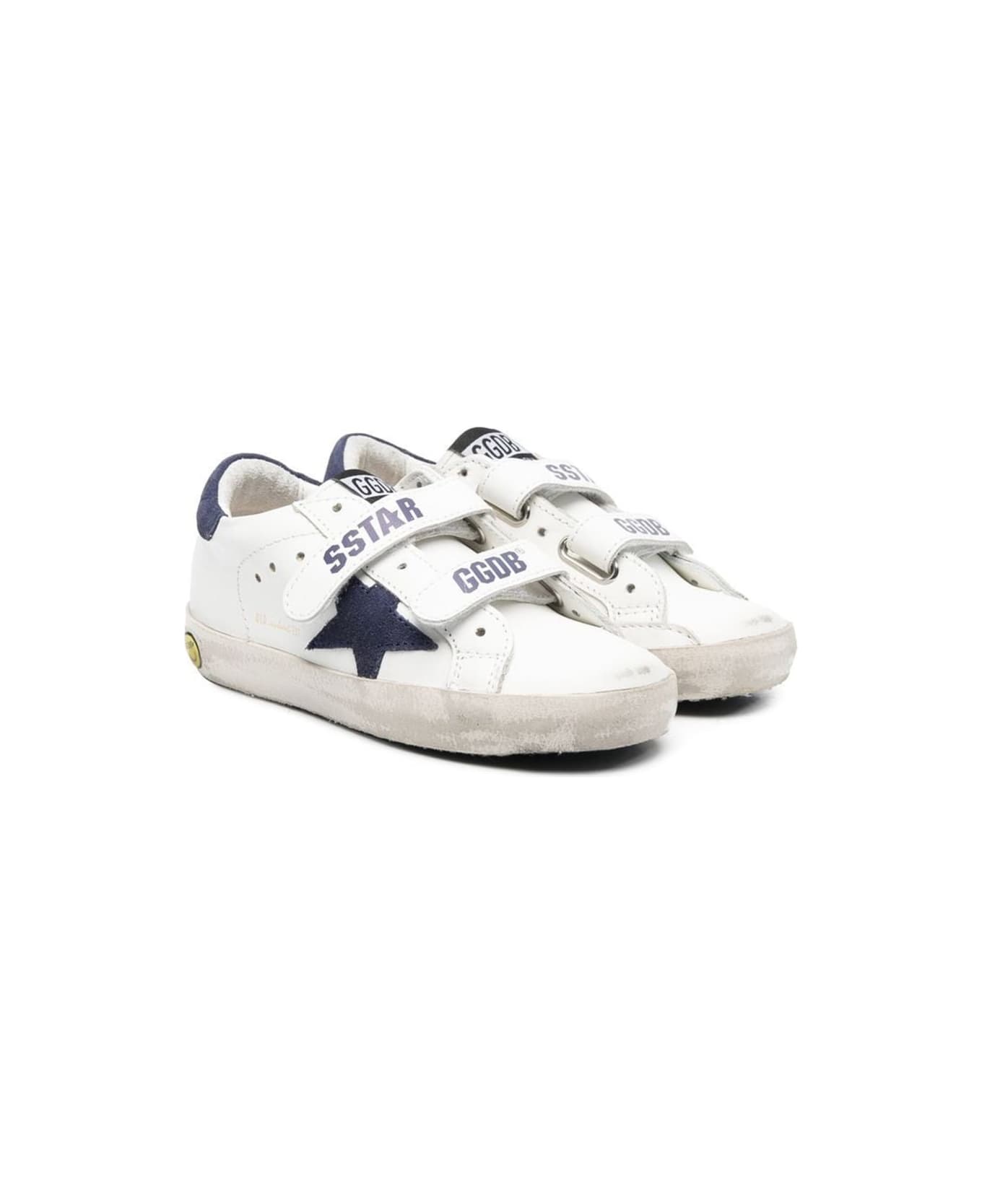 Golden Goose Old School Leather Upper Suede Star And Heel - WHITE シューズ