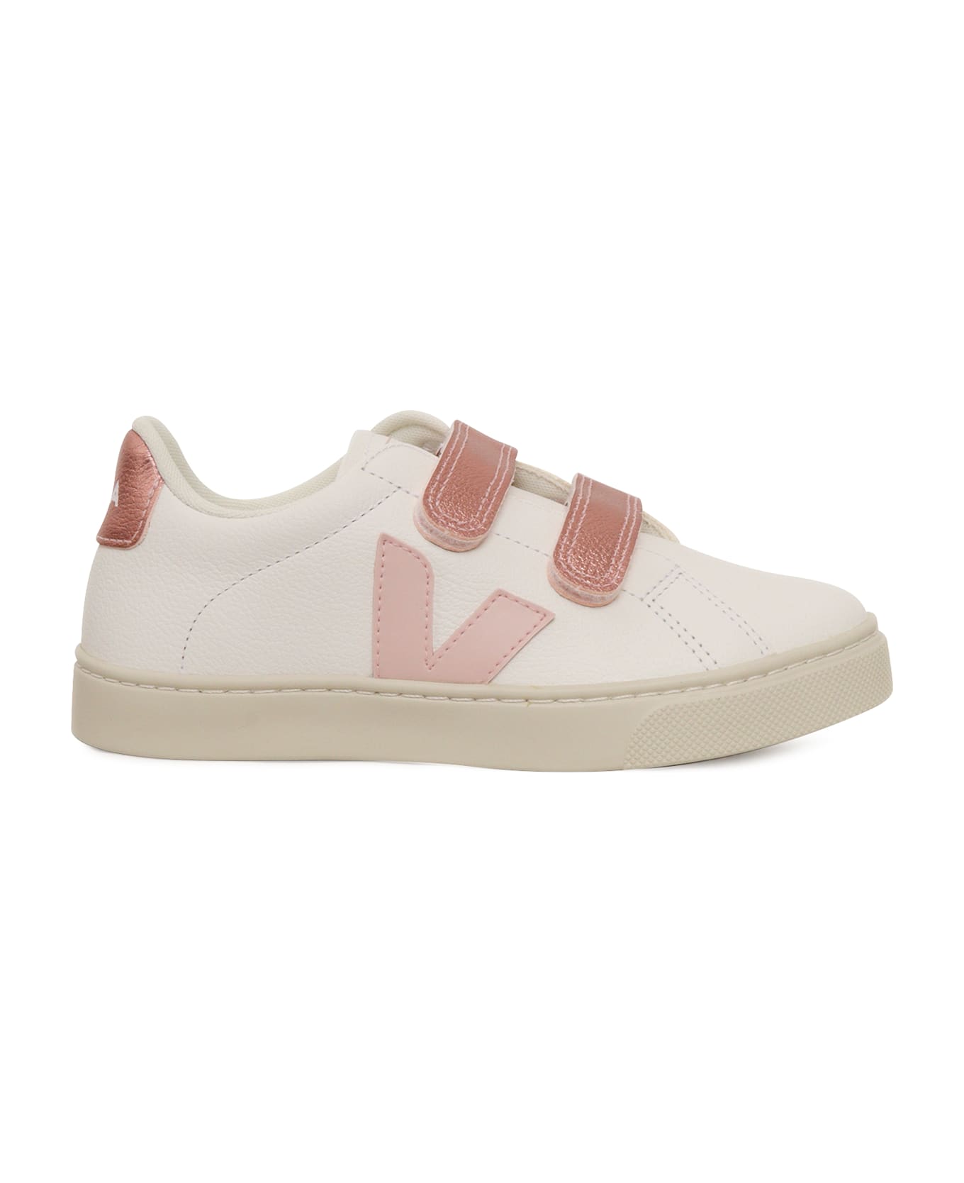 Veja Small Esplar Chromefree Leather Extra-white_petale_nacre Sneakers - WHITE