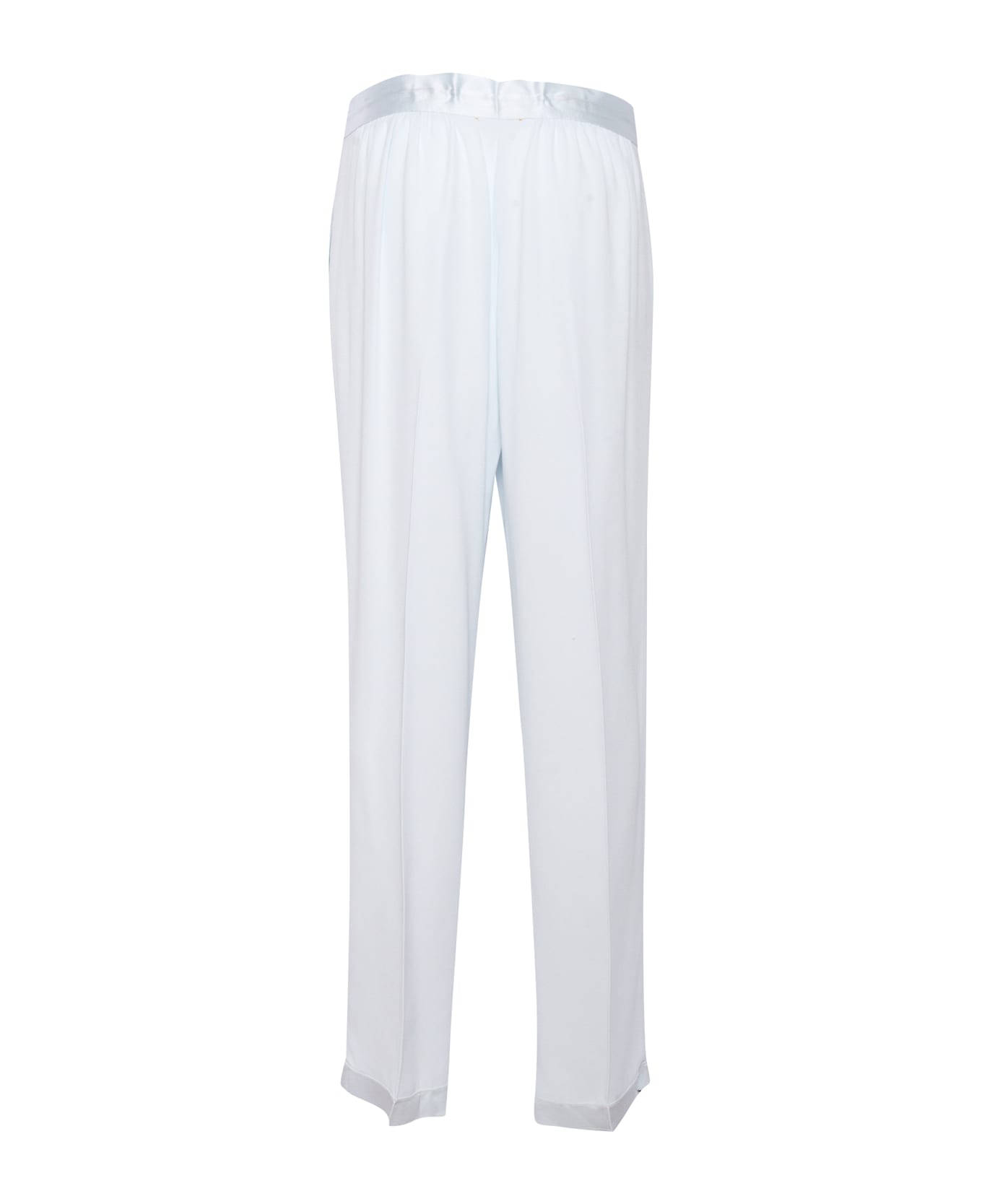 Forte_Forte Envers Satin Baggy Pants - WHITE
