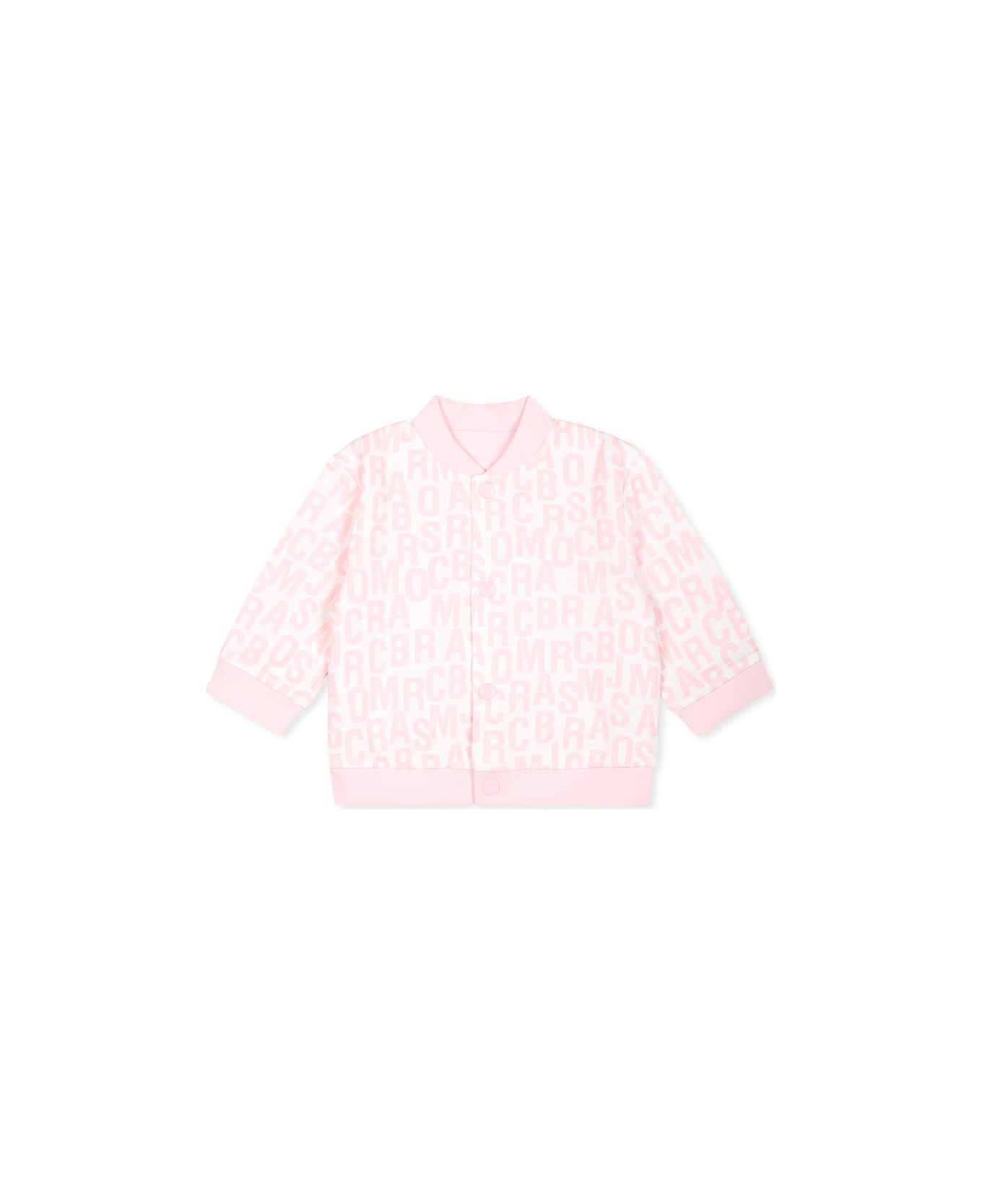 Marc Jacobs Pink Suit For Baby Girl With Logo - Pink