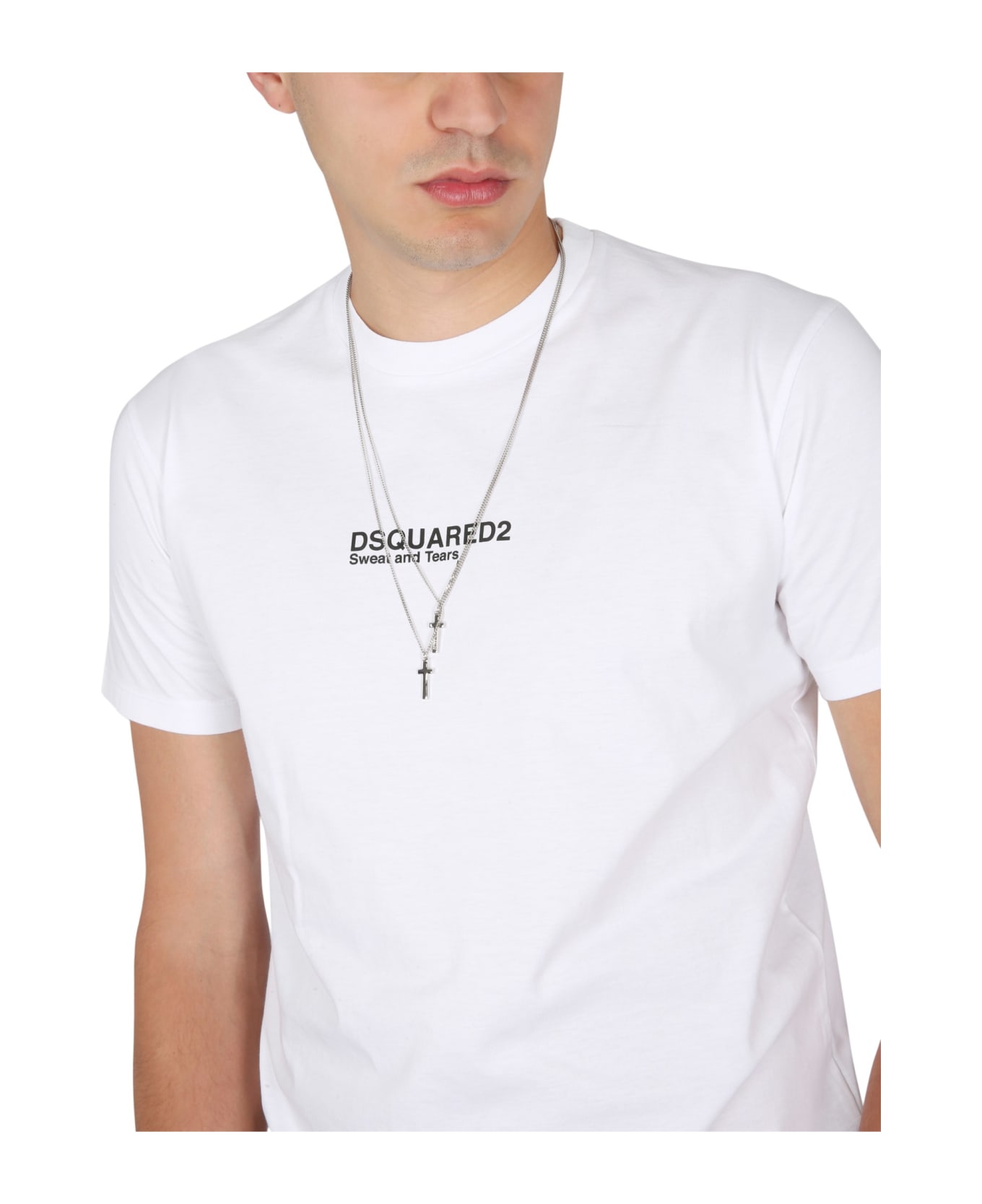 Dsquared2 Logo Printed Short-sleeved T-shirt - White シャツ