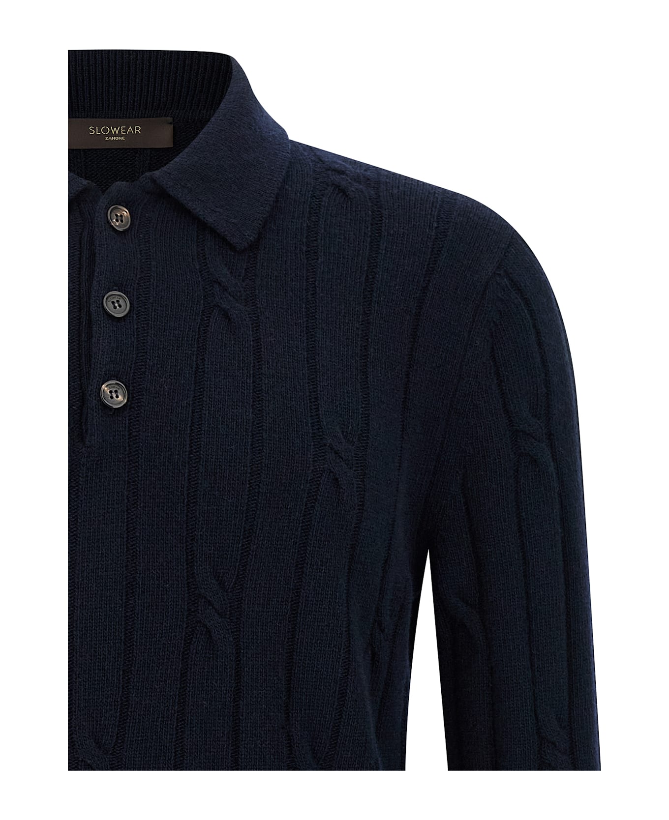 Zanone Cashmere Polo Shirt - Blue