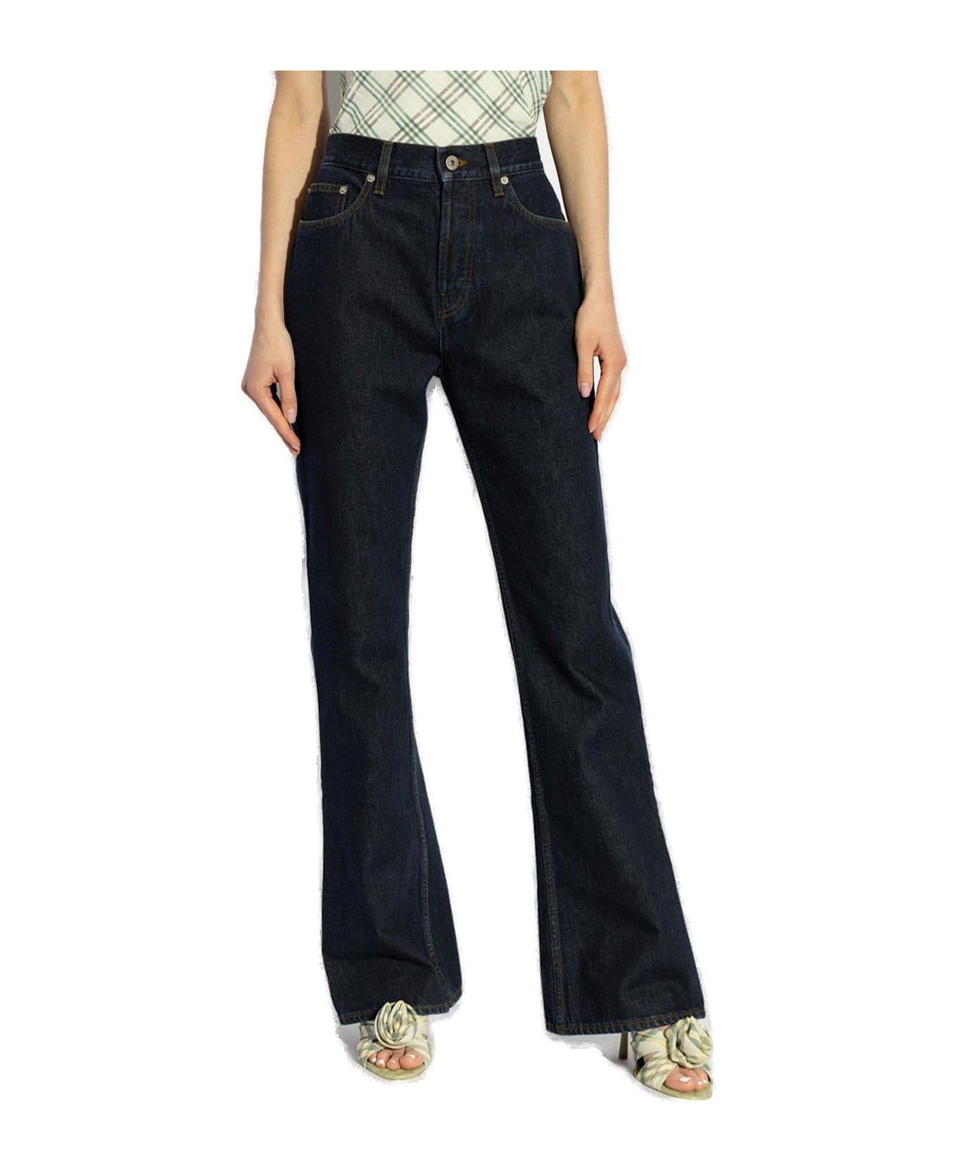 Burberry Logo Patch Flared-leg Jeans - DENIM